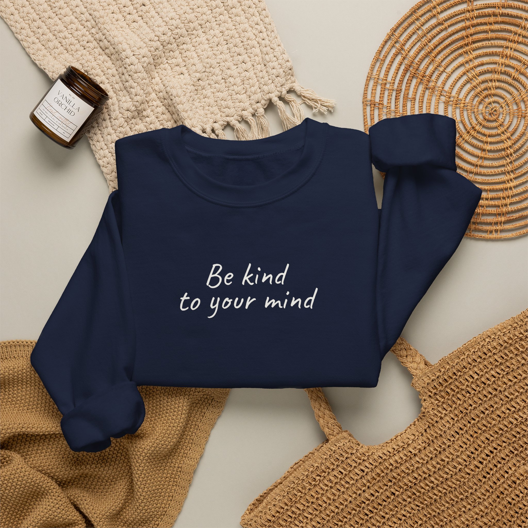 Be Kind To Your Mind Sweatshirt | Bold Sweatshirt | Gift for Mental Health Advocate - White Text - Sweatshirt - Image 20