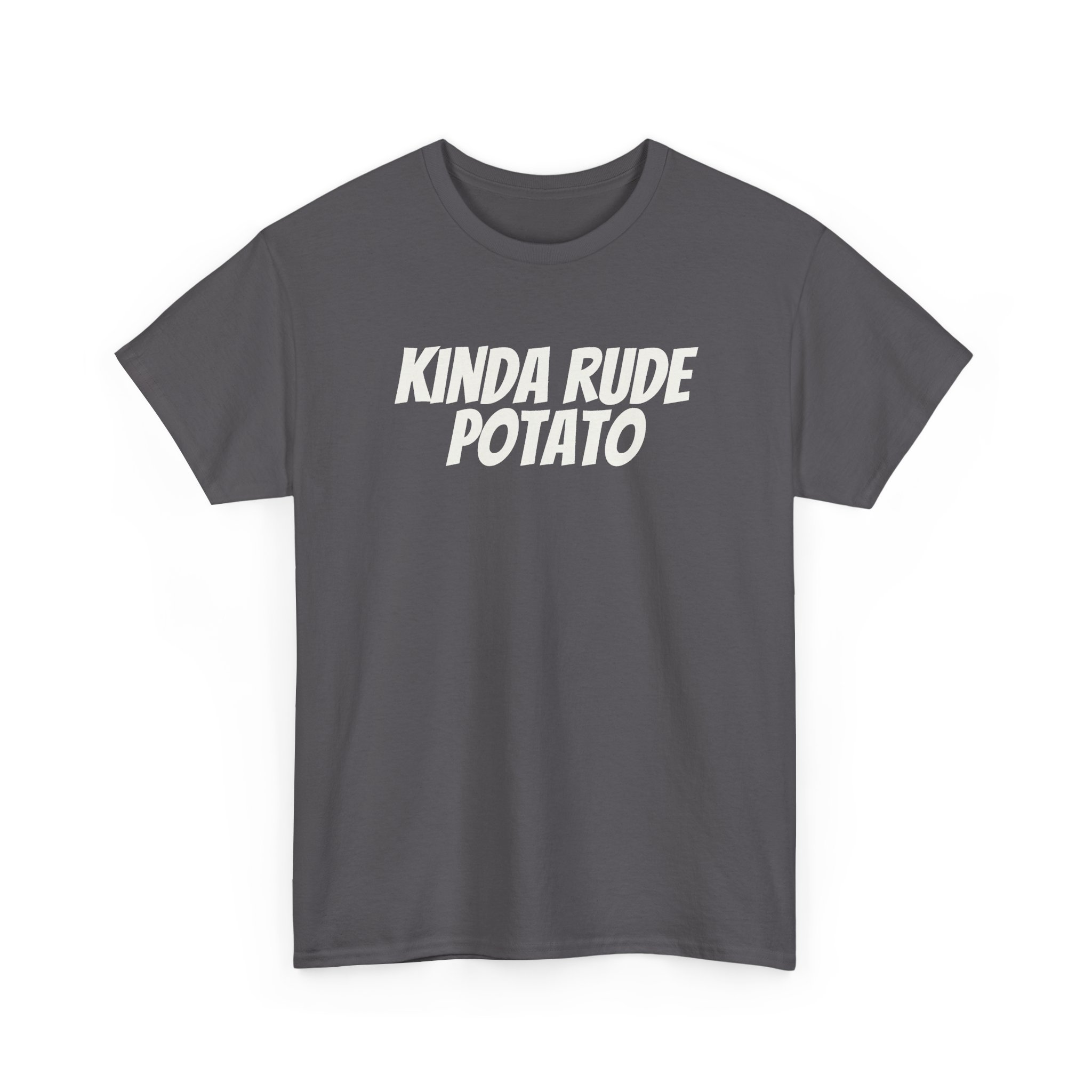 Kinda Rude Potato Shirt | Funny Sarcastic Tee | Gift for Introverts - White Text - T-Shirt - Image 11