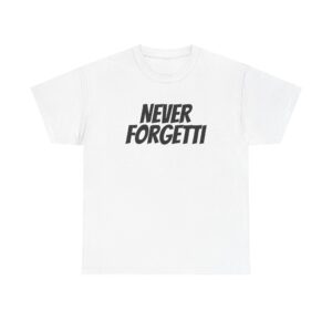 Never Forgetti Shirt | Funny Pasta Tee | Gift for Foodie - Black Text - T-Shirt