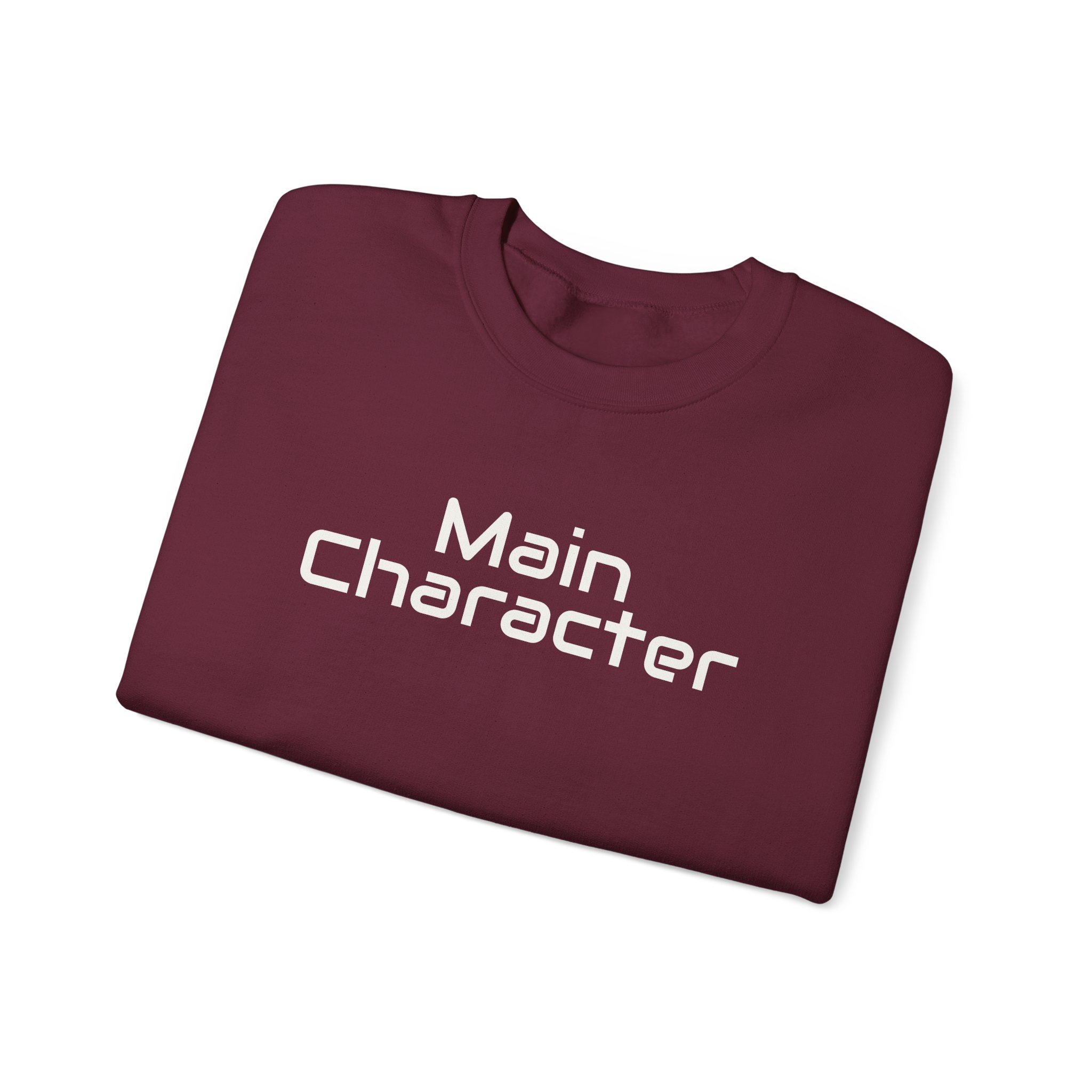 Main Character Sweatshirt | Bold Typography Sweatshirt | Gift for Gen Z - White Text - Sweatshirt - Image 7