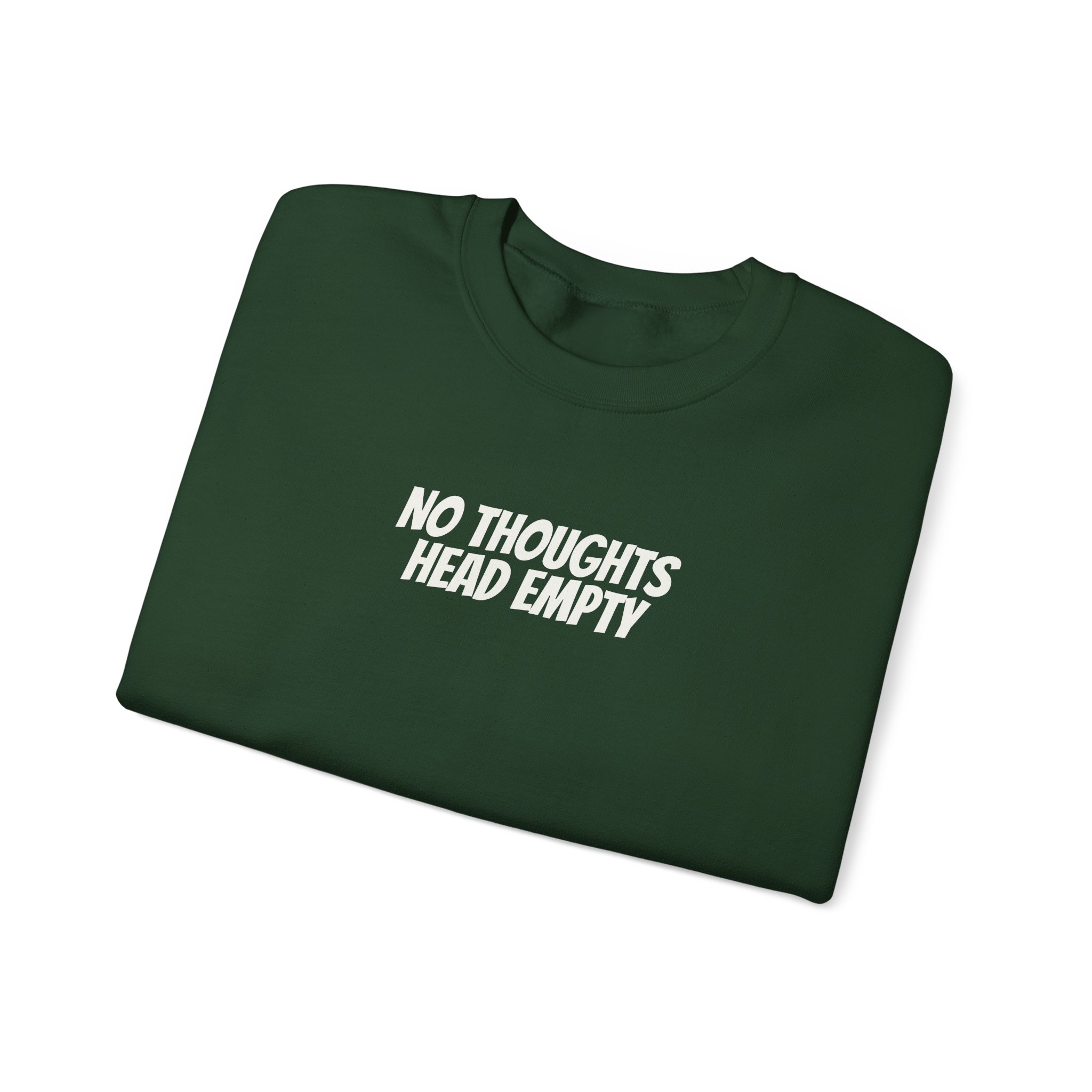 No Thoughts Head Empty Sweatshirt | Funny Sarcastic Sweatshirt | Gift for Gen Z - White Text - Sweatshirt - Image 11