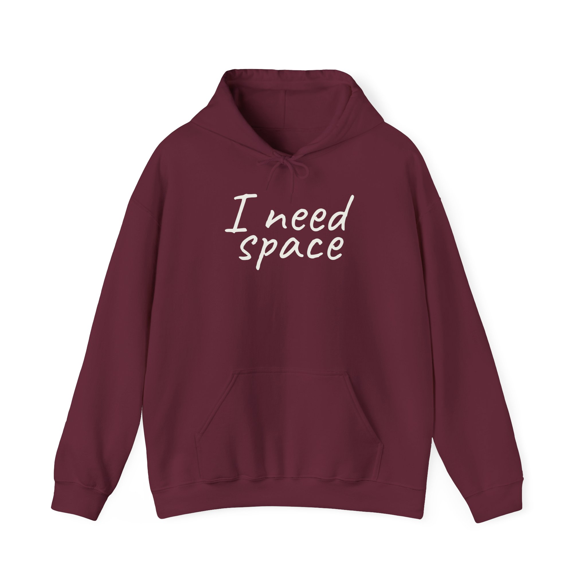 I Need Space Hoodie | Sarcastic Hoodie | Gift for Introverts - White Text - Hoodie - Image 5