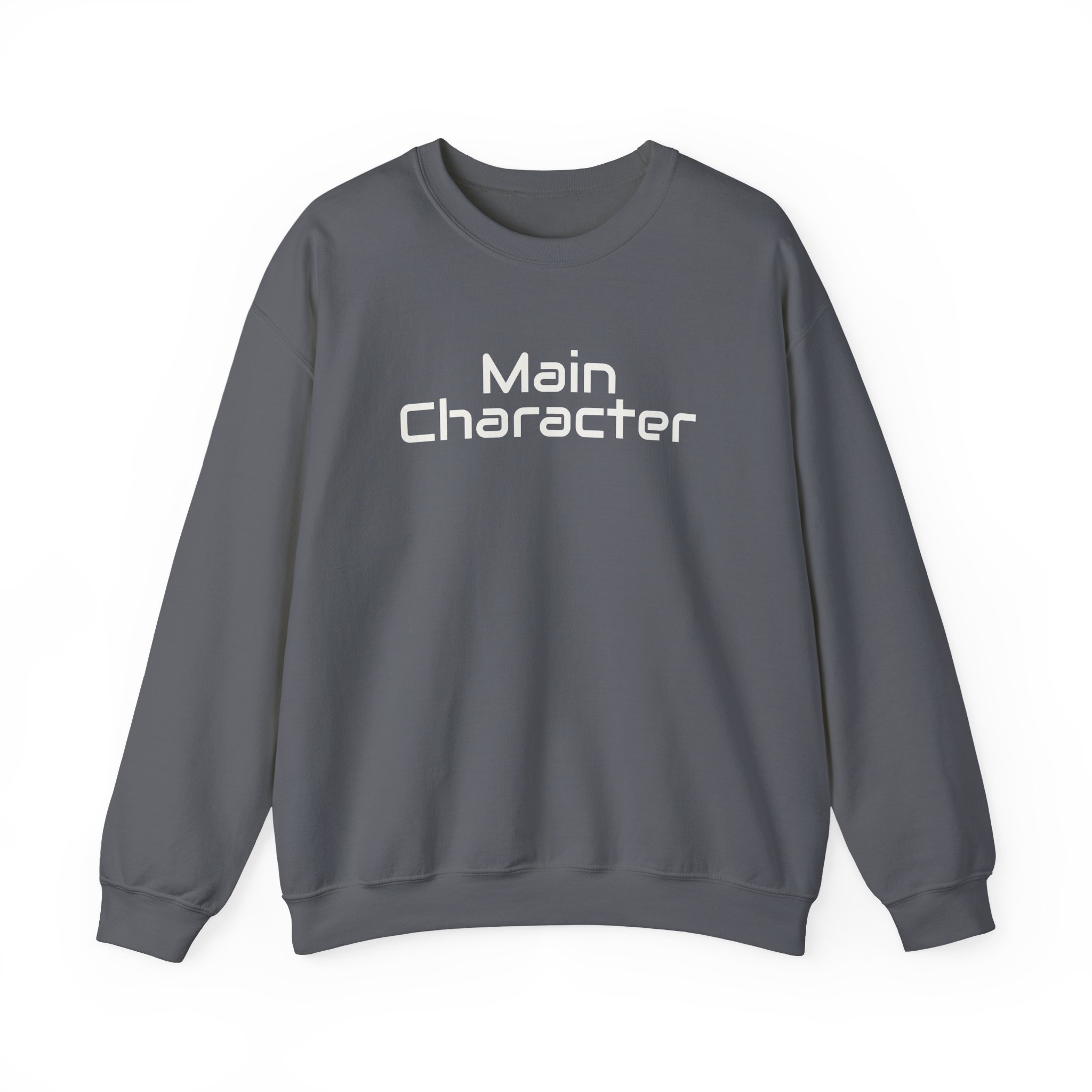 Main Character Sweatshirt | Bold Typography Sweatshirt | Gift for Gen Z - White Text - Sweatshirt - Image 13