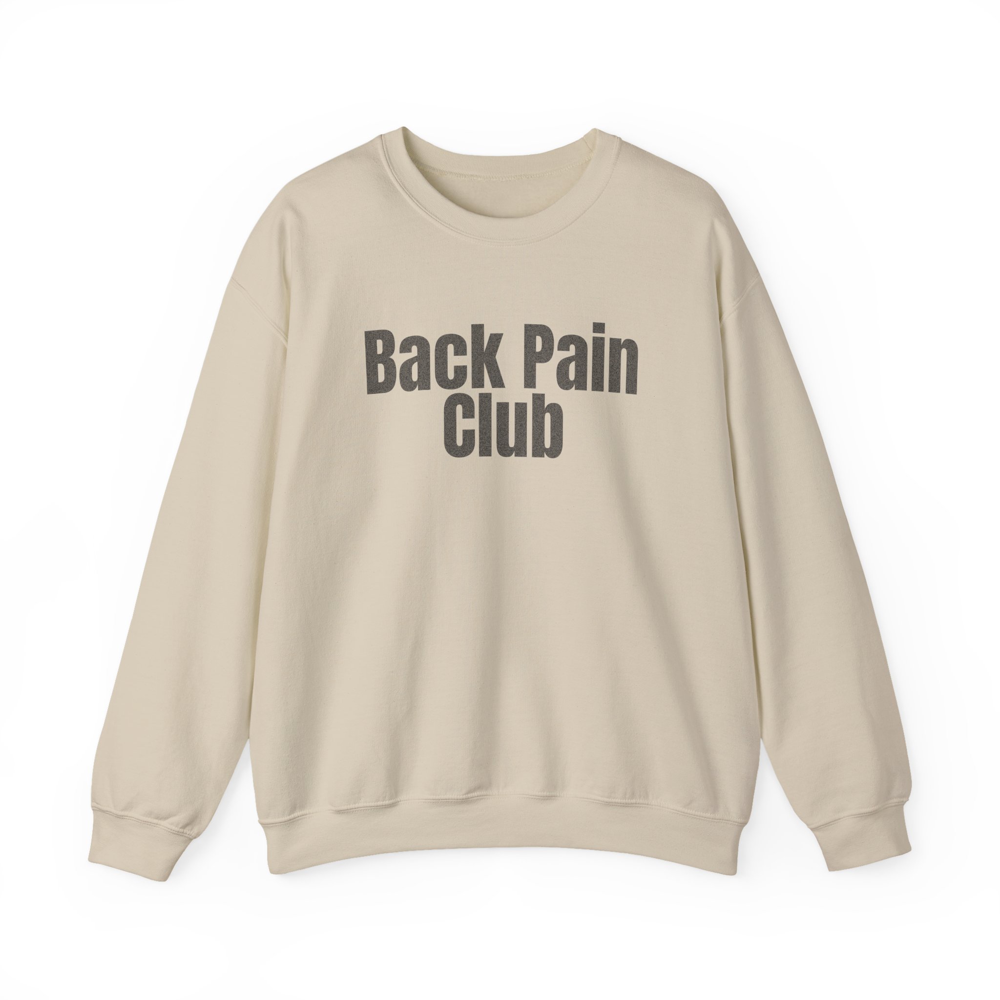Back Pain Club Sweatshirt | Funny Sarcastic Sweatshirt | Gift for Adults - Black Text - Sweatshirt - Image 5