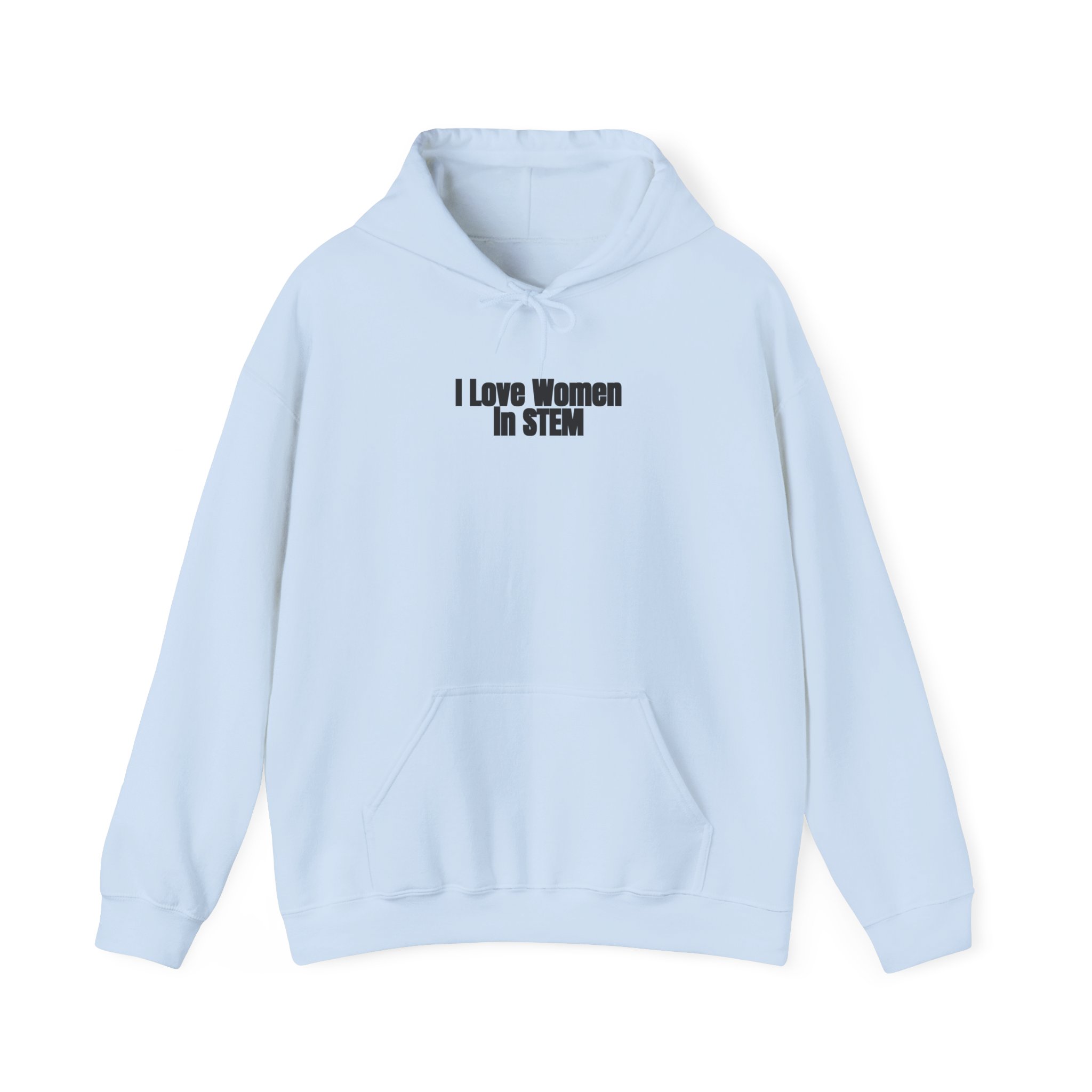 I Love Women in STEM Hoodie | Bold Hoodie | Gift for Science Student - Black Text - Hoodie - Image 9