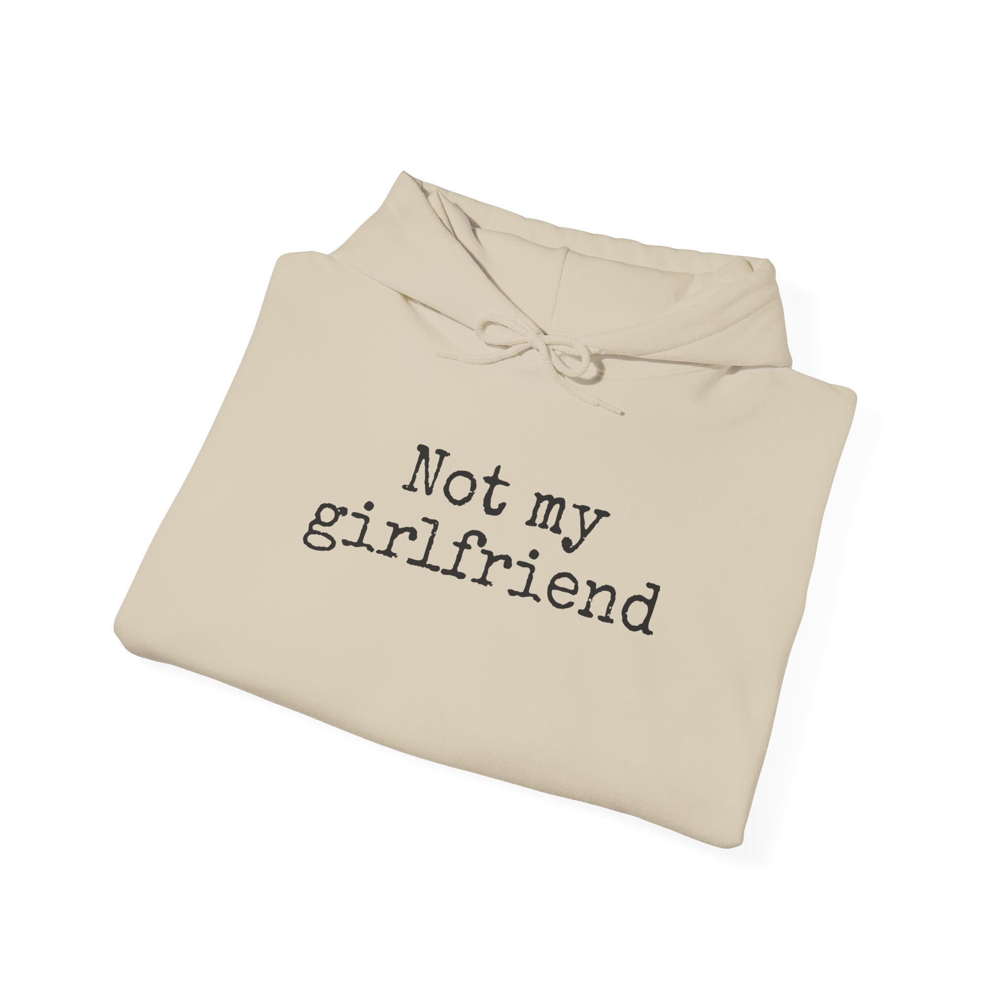 Not My Girlfriend Hoodie | Funny Sarcastic Hoodie | Gift for Dating Humor - Black Text - Hoodie - Image 8
