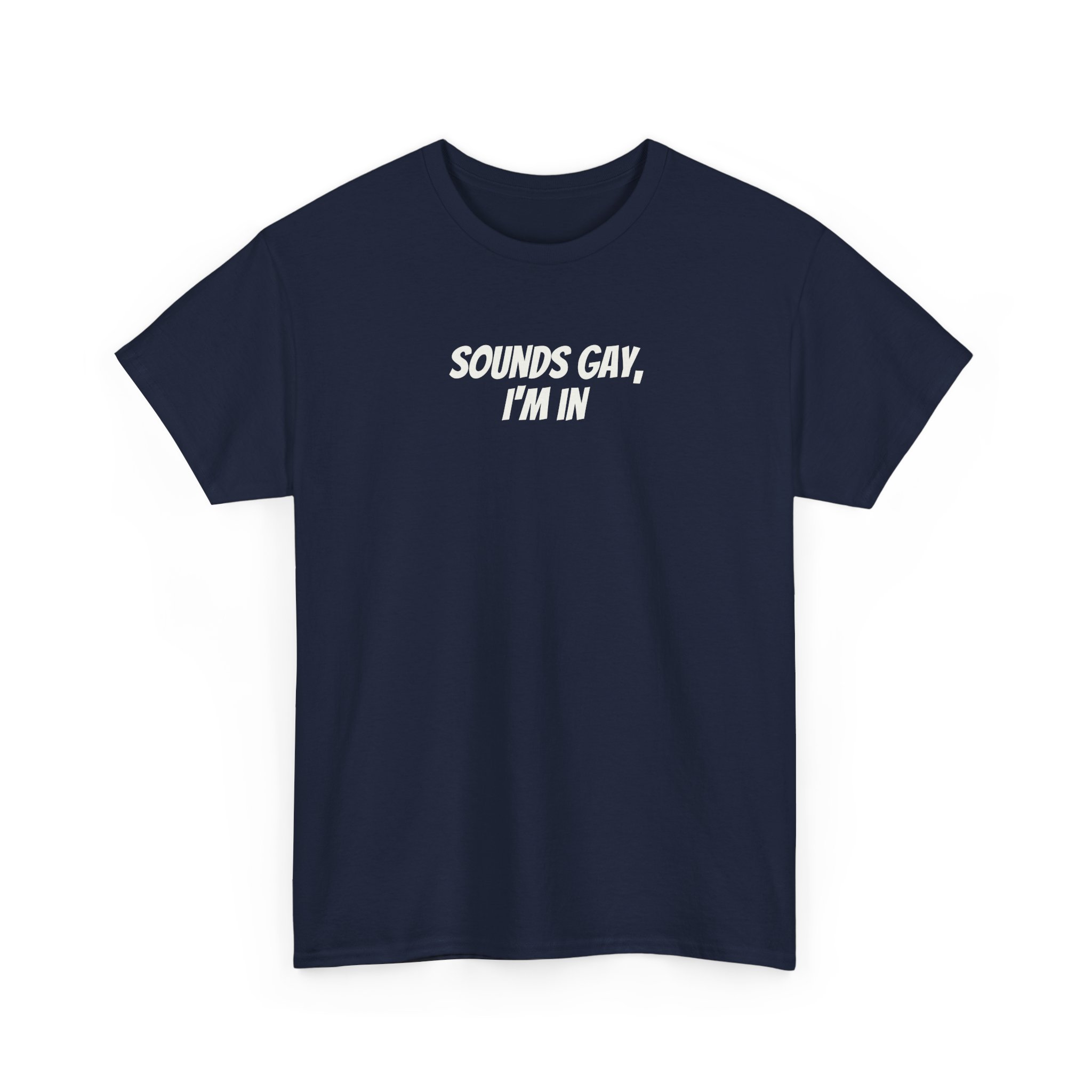 Sounds Gay, I'm In Shirt | Funny Sarcastic Tee | Gift for Gen Z - White Text - T-Shirt - Image 15
