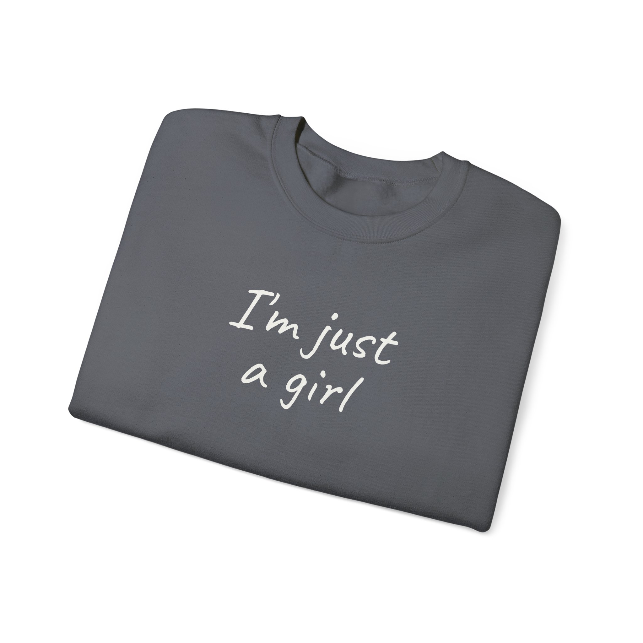 I'm Just A Girl Sweatshirt | Funny Sarcastic Sweatshirt | Gift for Gen Z - White Text - Sweatshirt - Image 15