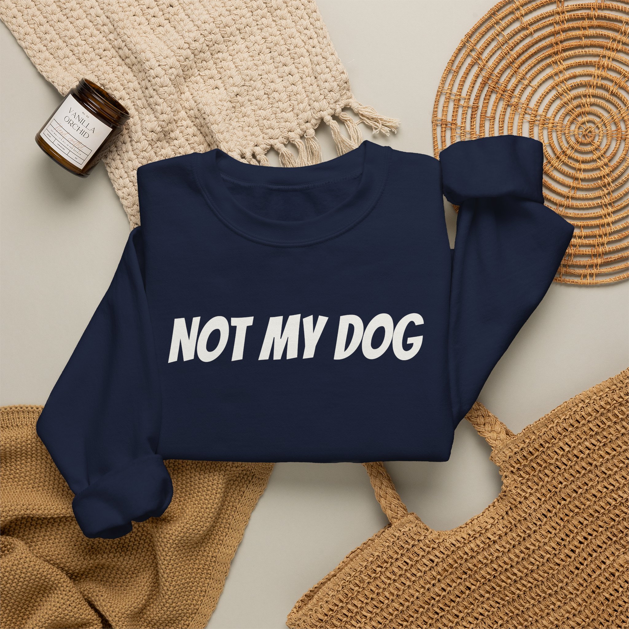 Not My Dog Sweatshirt | Funny Sarcastic Sweatshirt | Gift for Dog Owner - White Text - Sweatshirt - Image 20