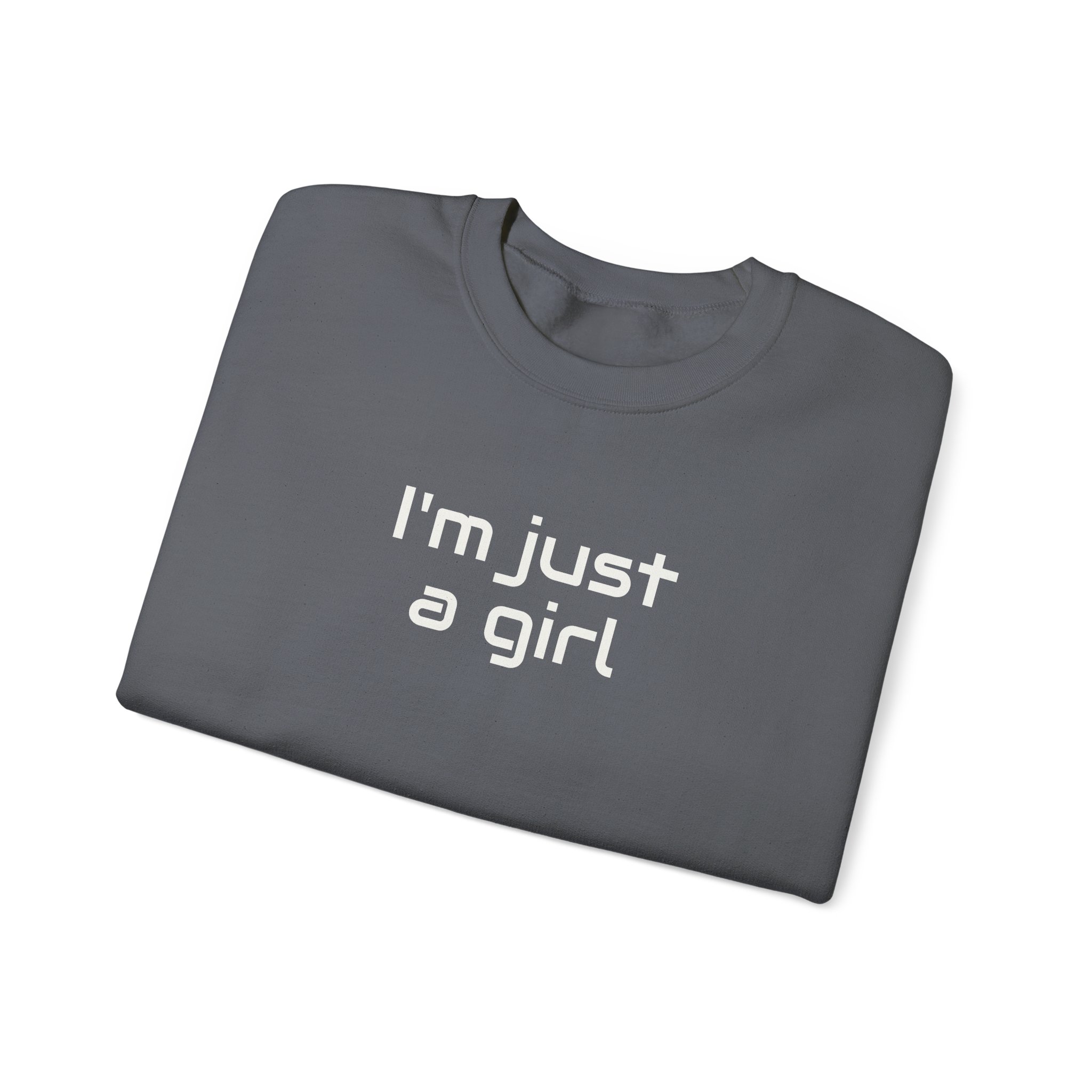 I Just A Girl Sweatshirt | Funny Sarcastic Sweatshirt | Gift for Gen Z - White Text - Sweatshirt - Image 15