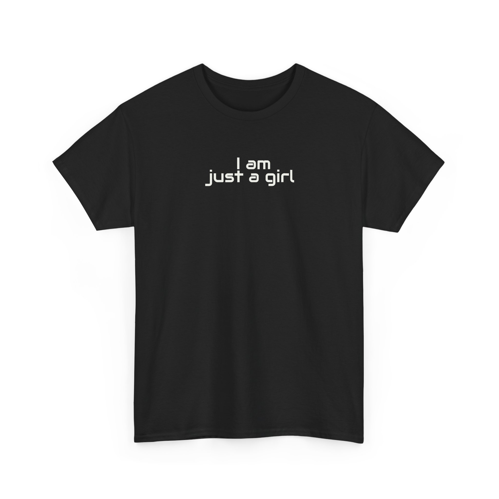 I Am Just A Girl Shirt | Funny Sarcastic Tee | Gift for Gen Z - White Text - T-Shirt - Image 3