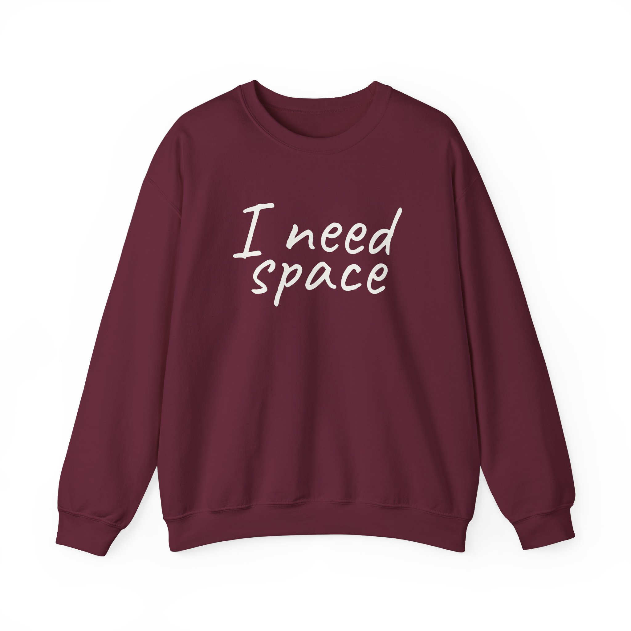 I Need Space Sweatshirt | Sarcastic Sweatshirt | Gift for Introverts - White Text - Sweatshirt - Image 5