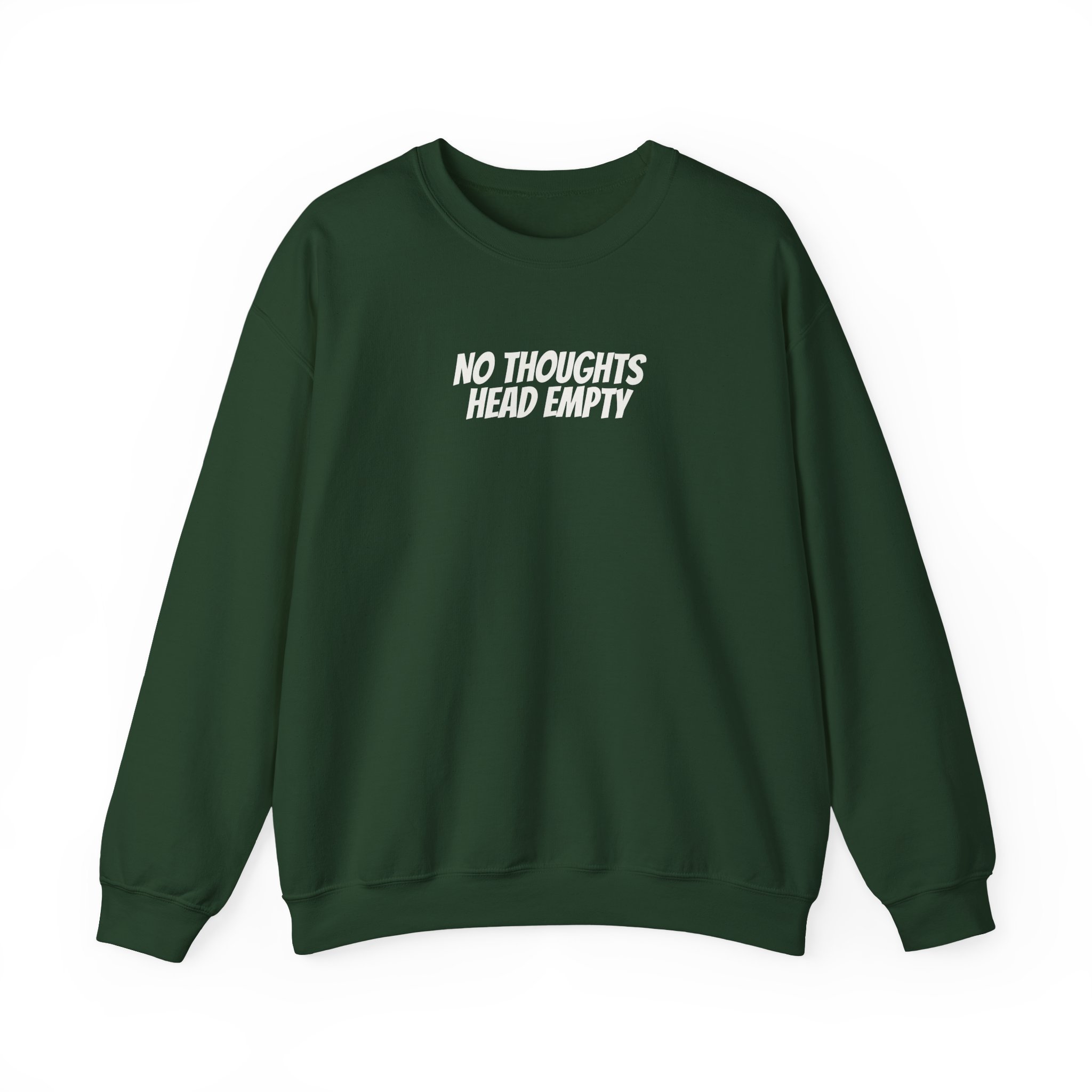 No Thoughts Head Empty Sweatshirt | Funny Sarcastic Sweatshirt | Gift for Gen Z - White Text - Sweatshirt - Image 9