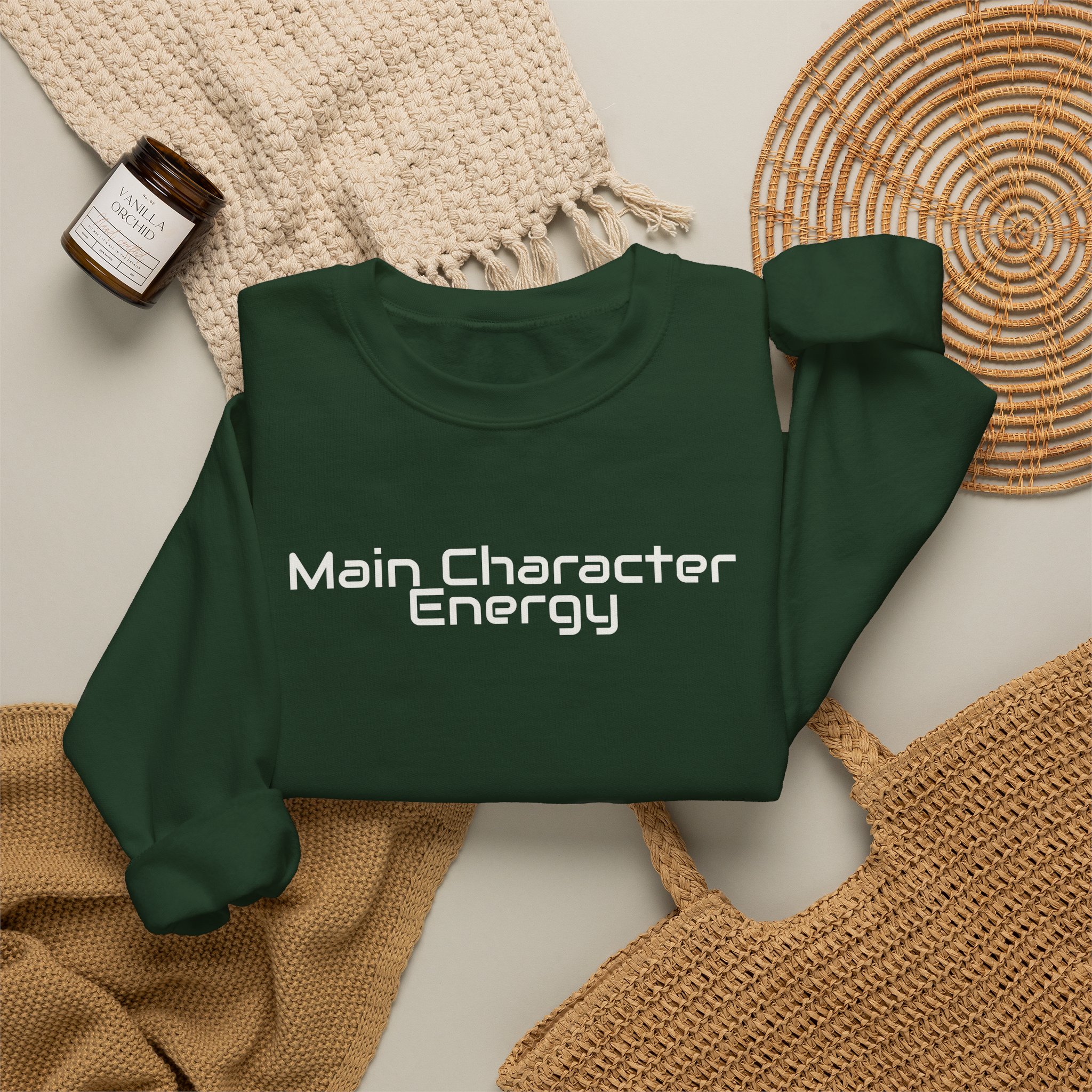 Main Character Energy Sweatshirt | Bold Sarcastic Sweatshirt | Gift for Gen Z - White Text - Sweatshirt - Image 12