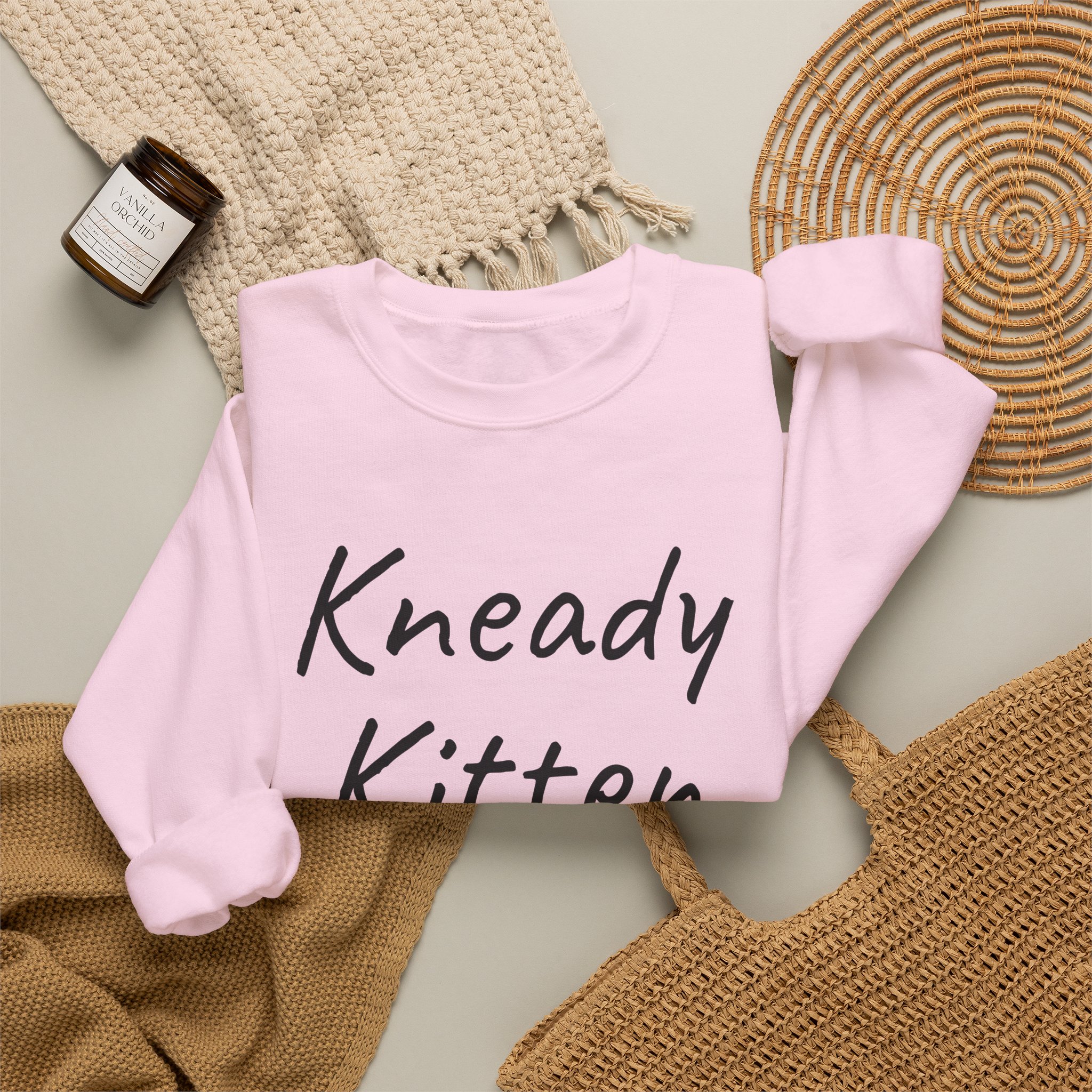 Kneady Kitten Sweatshirt | Funny Sarcastic Sweatshirt | Gift for Pet Lovers - Black Text - Sweatshirt - Image 16