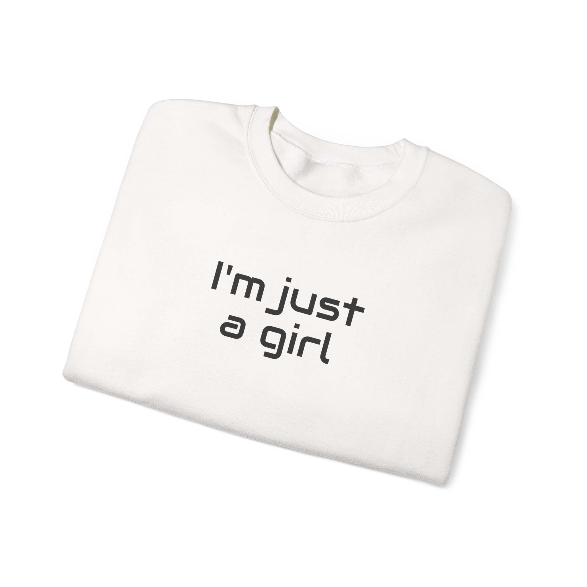 I Just A Girl Sweatshirt | Funny Sarcastic Sweatshirt | Gift for Gen Z - Black Text - Sweatshirt - Image 3