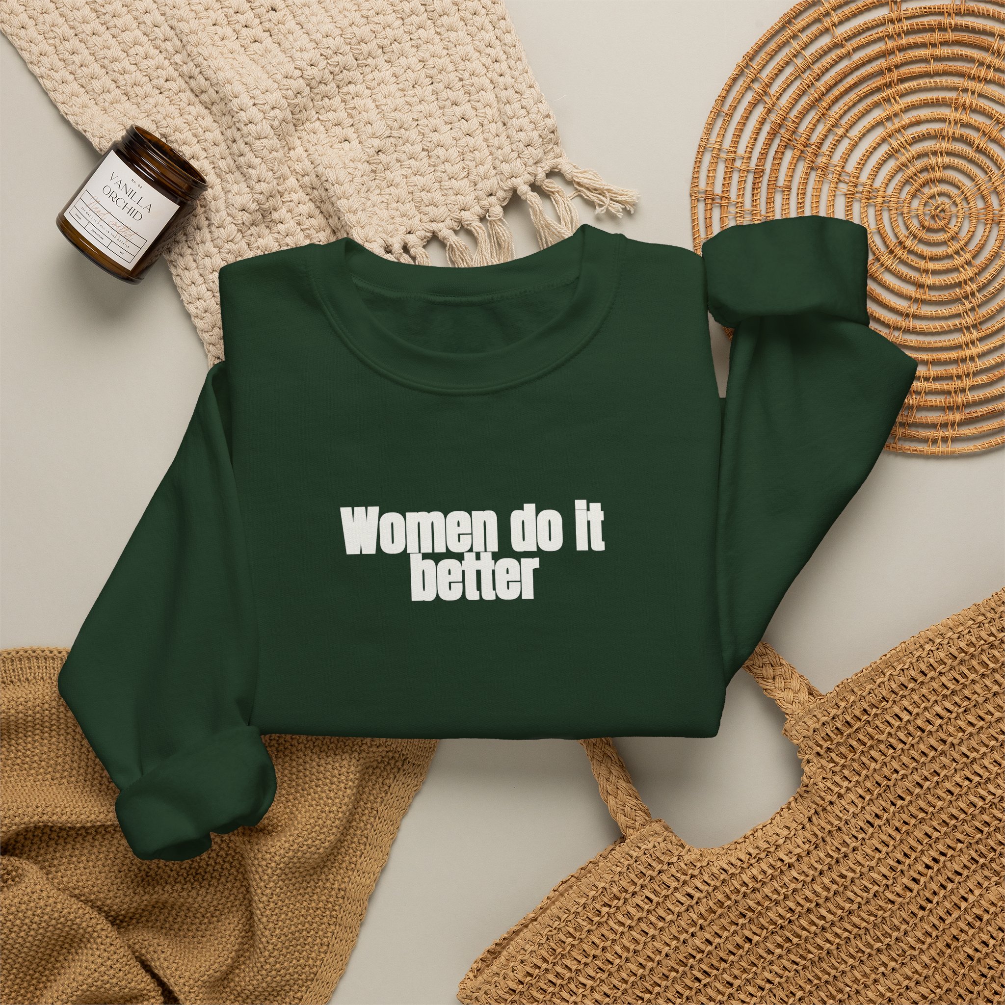 Women Do It Better Sweatshirt | Bold Sarcastic Sweatshirt | Gift for Her - White Text - Sweatshirt - Image 12