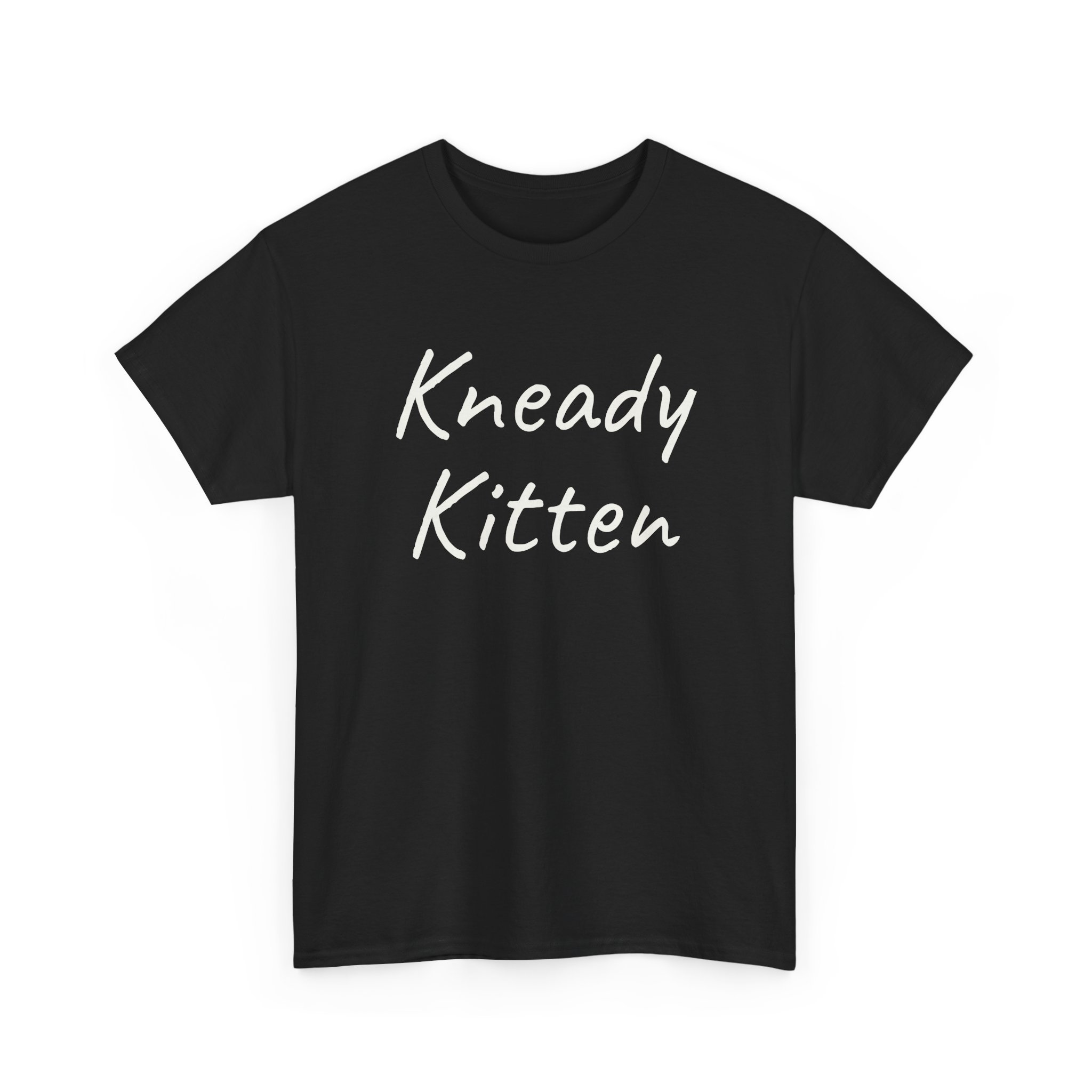 Kneady Kitten Shirt | Funny Sarcastic Tee | Gift for Pet Lovers - White Text - T-Shirt - Image 3