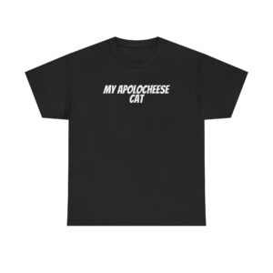 My Apolocheese Cat Shirt | Funny Pun Tee | Gift for Pet Lovers - White Text - T-Shirt