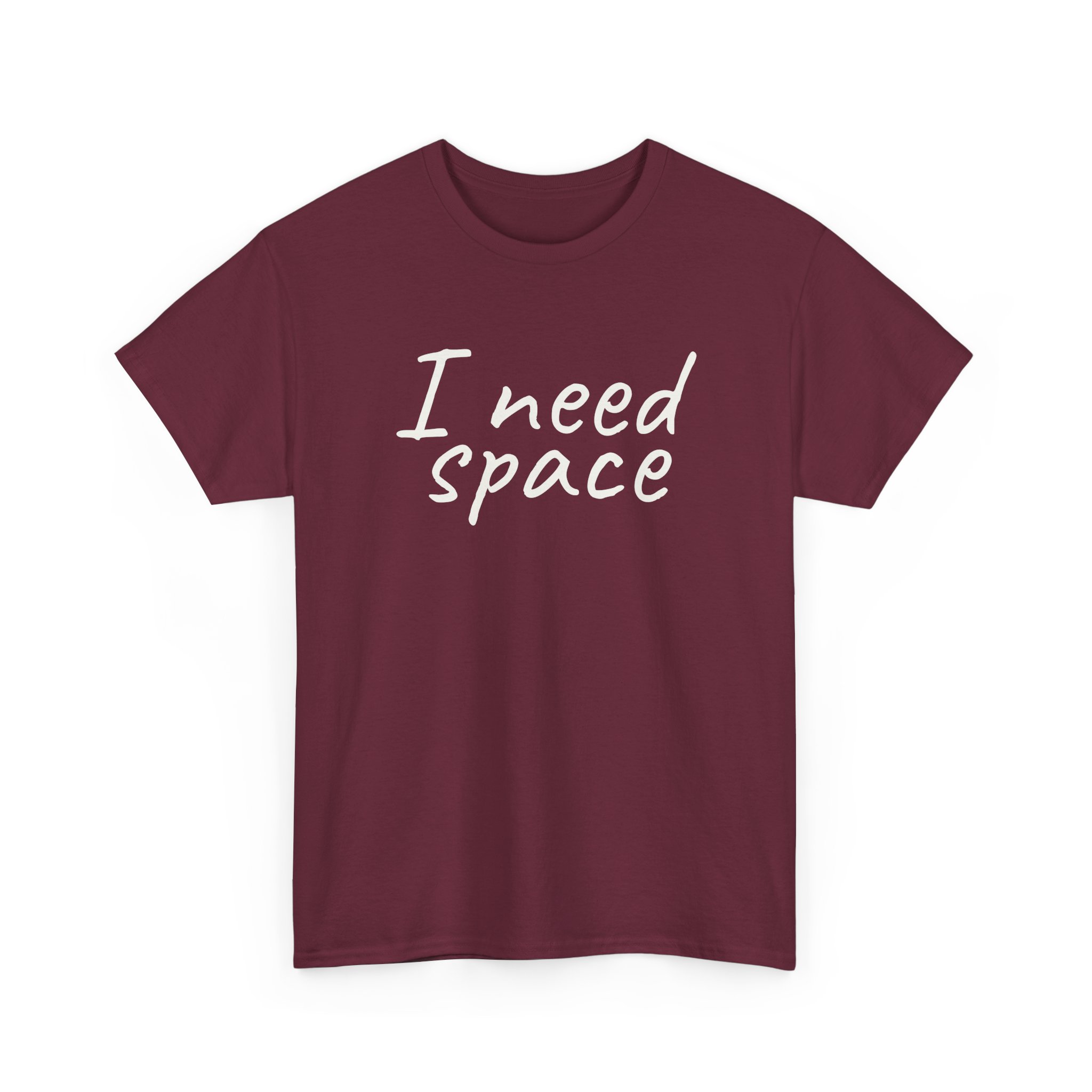 I Need Space Shirt | Sarcastic Tee | Gift for Introverts - White Text - T-Shirt - Image 7