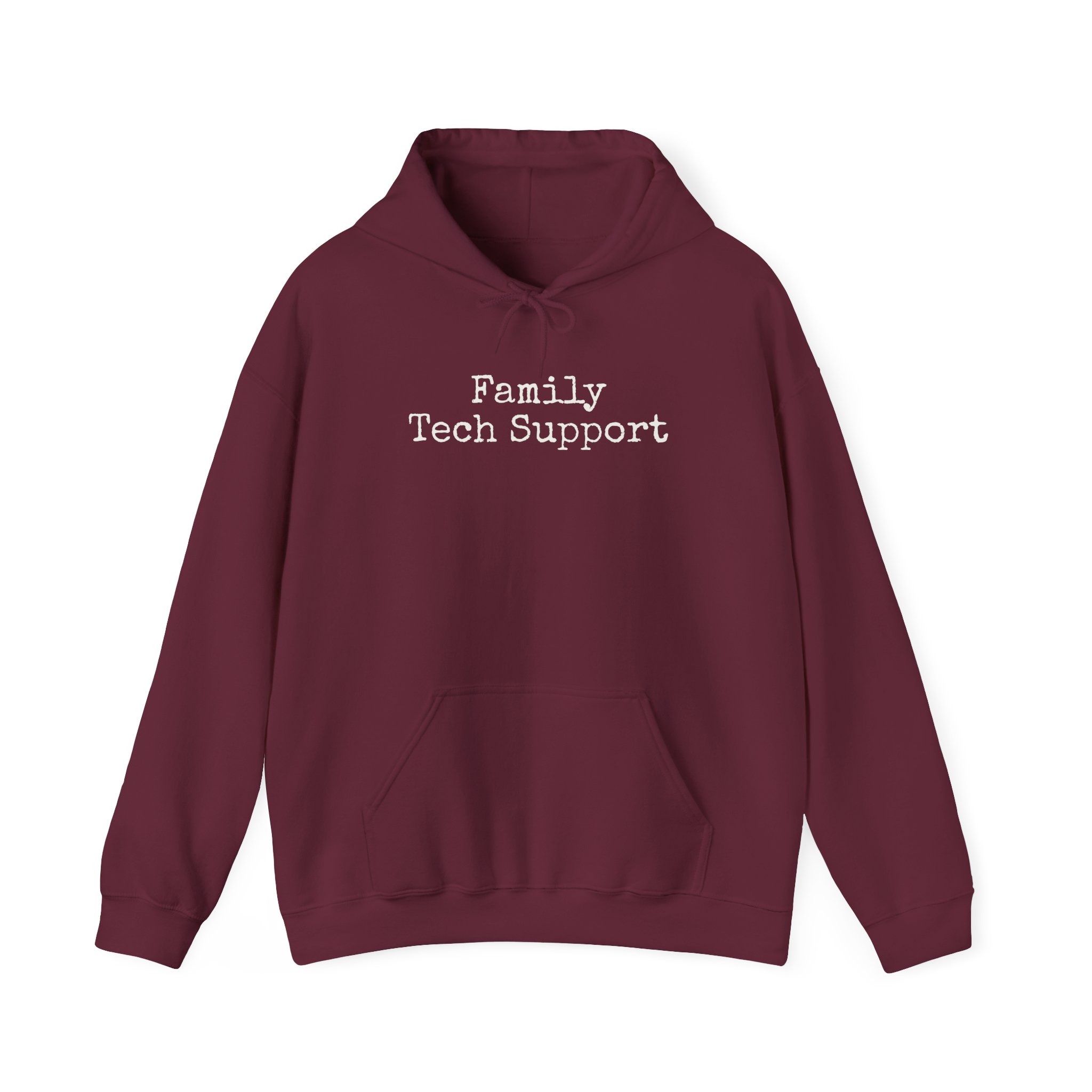 Family Tech Support Hoodie | Funny Sarcastic Hoodie | Gift for Coders - White Text - Hoodie - Image 5