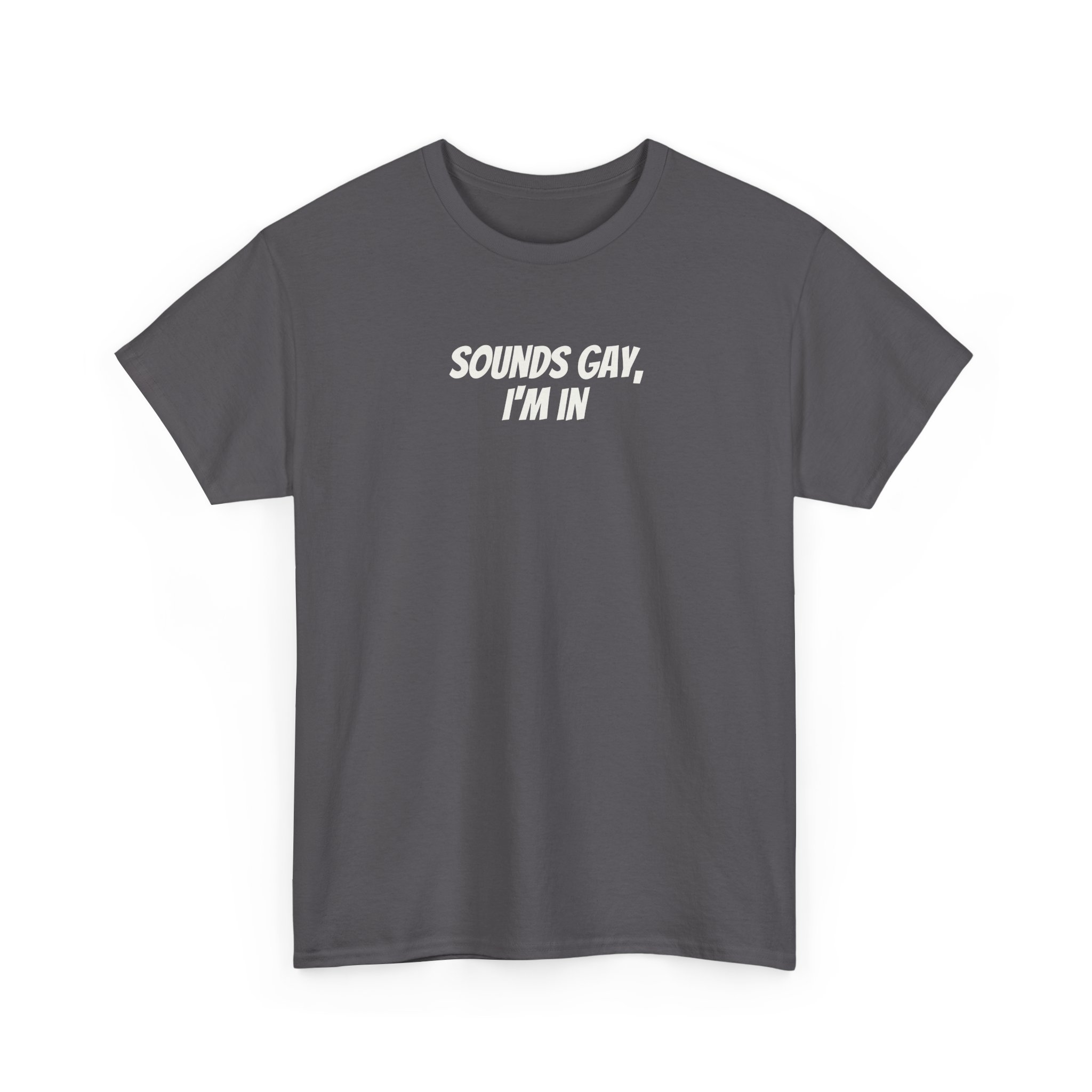 Sounds Gay, I'm In Shirt | Funny Sarcastic Tee | Gift for Gen Z - White Text - T-Shirt - Image 11