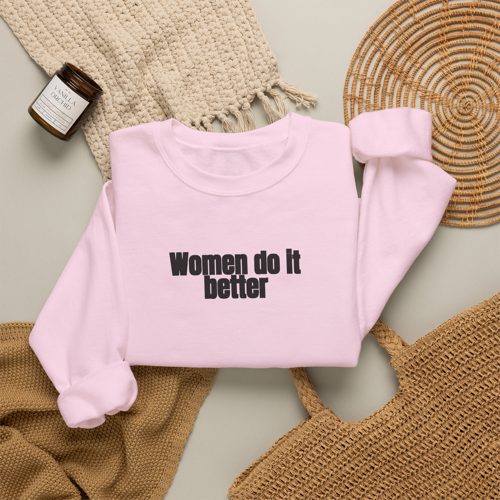 Women Do It Better Sweatshirt | Bold Sarcastic Sweatshirt | Gift for Her - Black Text - Sweatshirt - Image 16