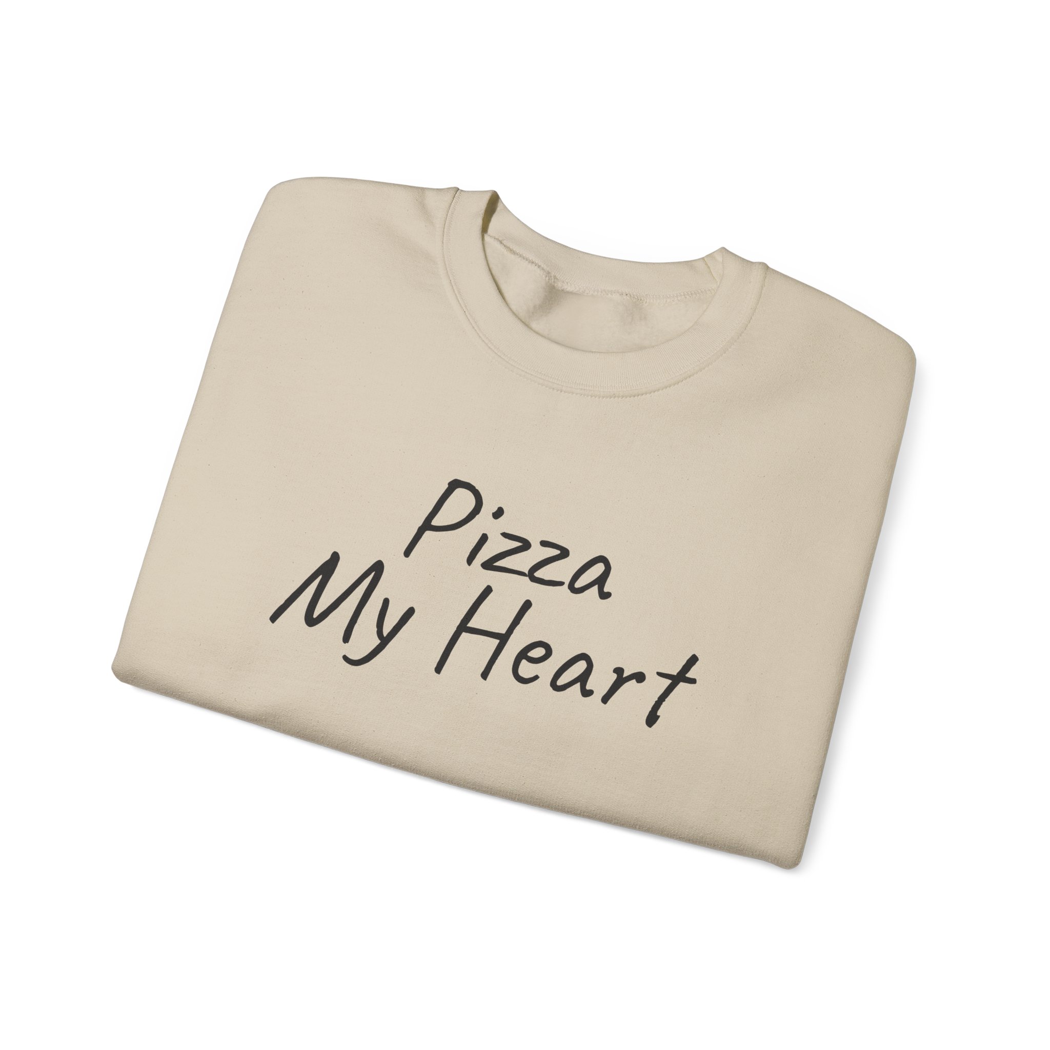 Pizza My Heart Sweatshirt | Cute Toddler Sweatshirt | Gift for Pizza Lover - Black Text - Sweatshirt - Image 7