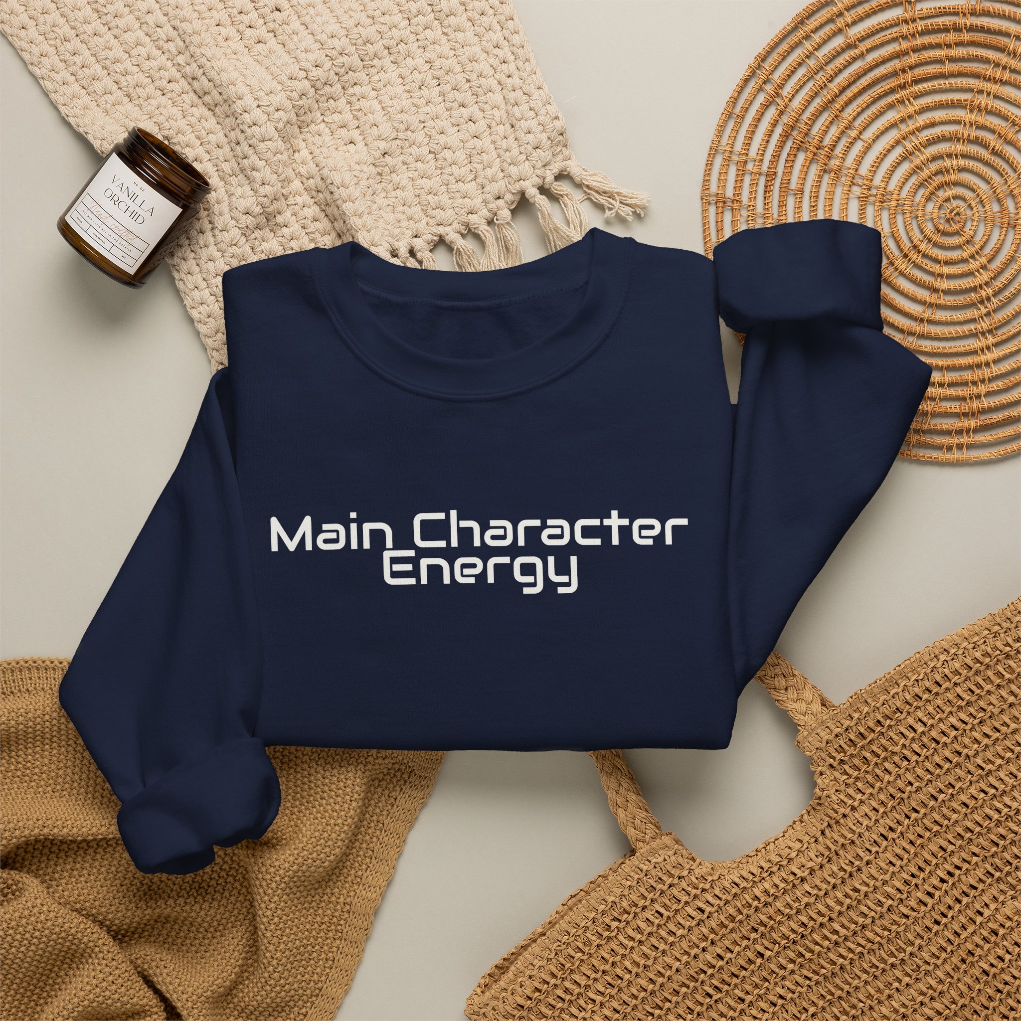 Main Character Energy Sweatshirt | Bold Sarcastic Sweatshirt | Gift for Gen Z - White Text - Sweatshirt - Image 20
