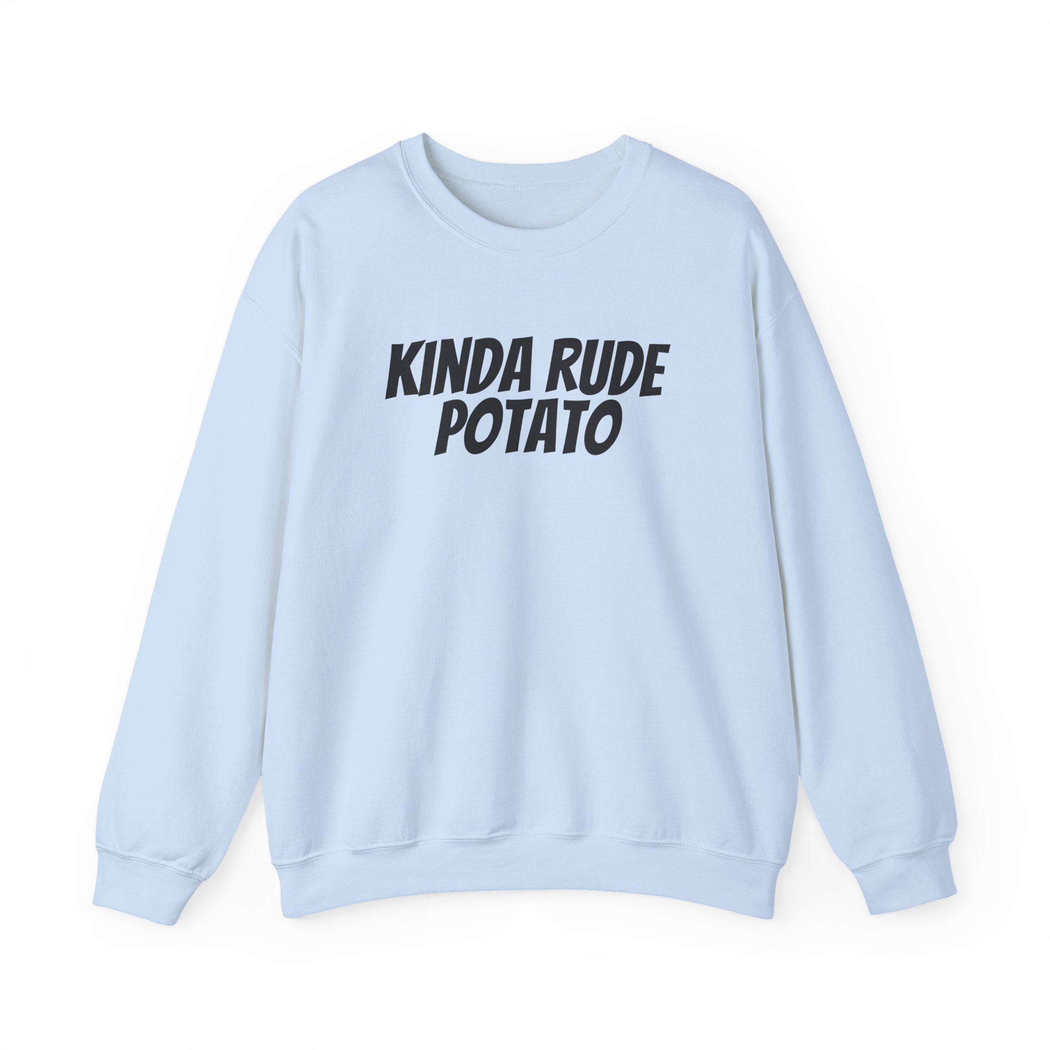 Kinda Rude Potato Sweatshirt | Funny Sarcastic Sweatshirt | Gift for Introverts - Black Text - Sweatshirt - Image 9