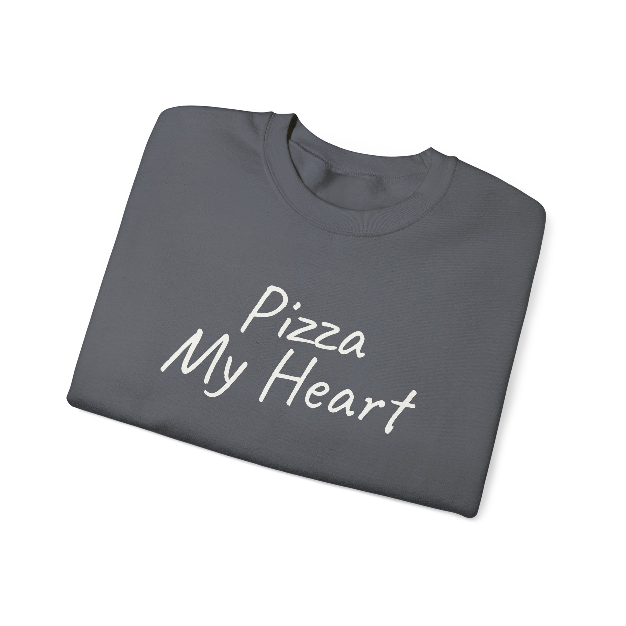 Pizza My Heart Sweatshirt | Cute Toddler Sweatshirt | Gift for Pizza Lover - White Text - Sweatshirt - Image 15