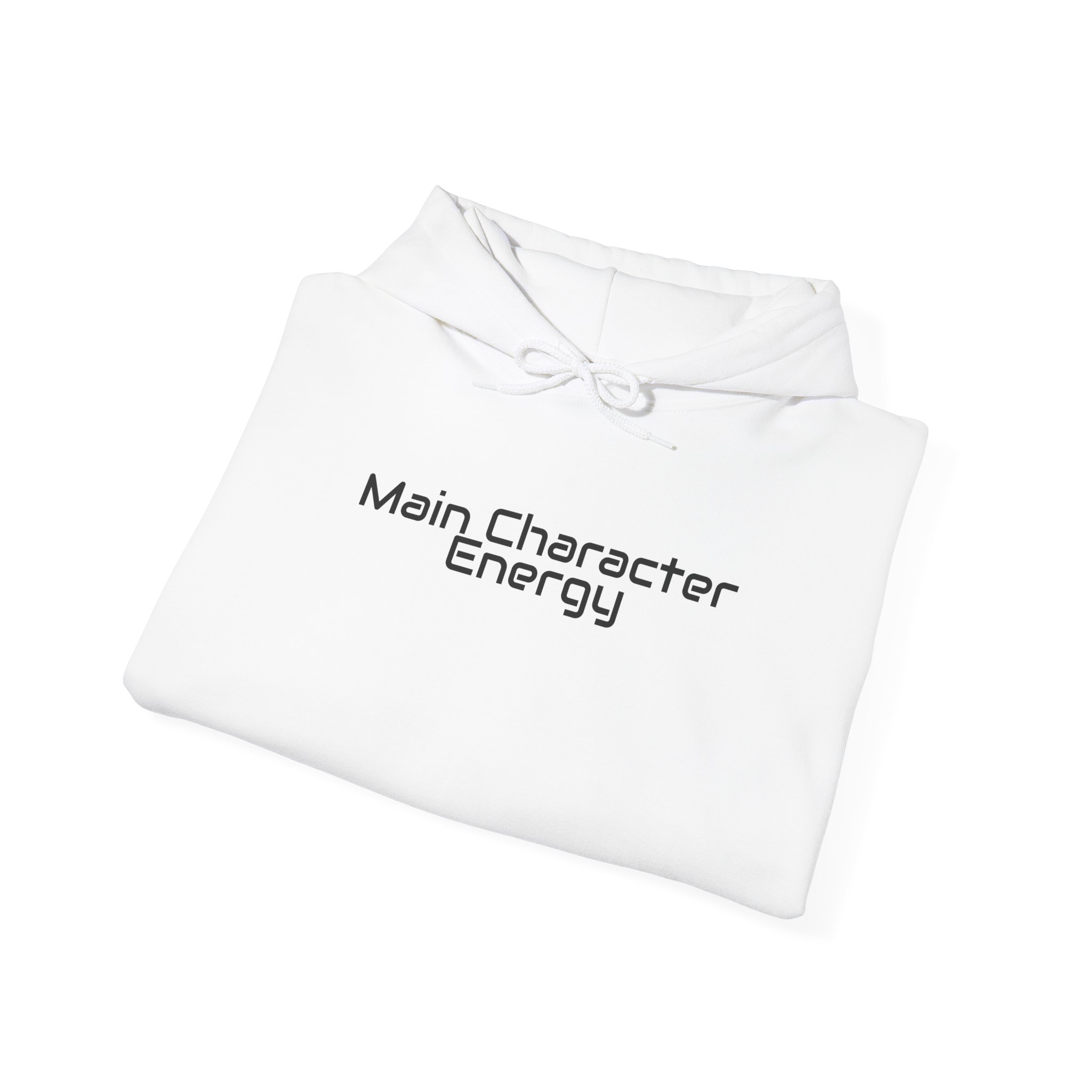Main Character Energy Hoodie | Bold Sarcastic Hoodie | Gift for Gen Z - Black Text - Hoodie - Image 4