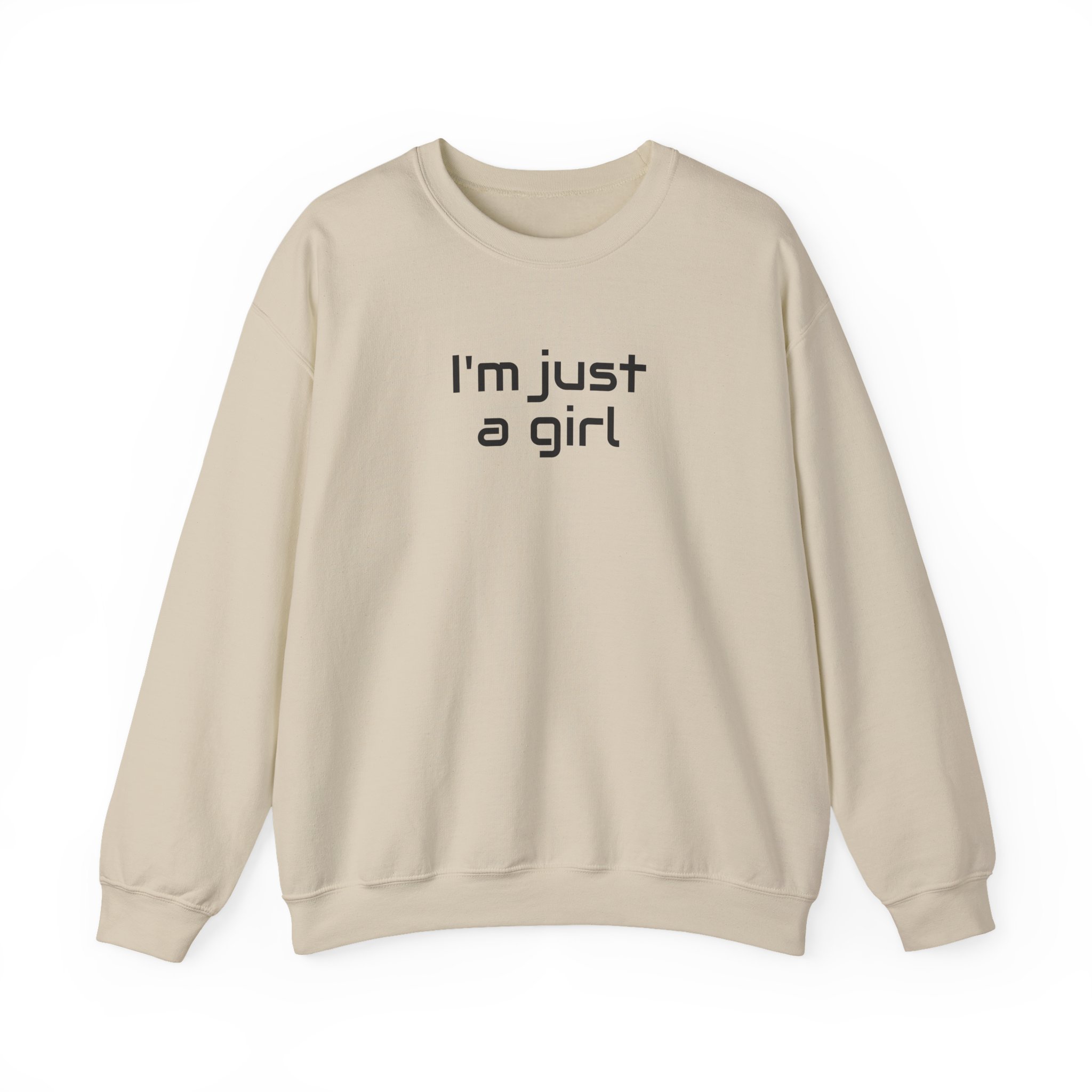 I Just A Girl Sweatshirt | Funny Sarcastic Sweatshirt | Gift for Gen Z - Black Text - Sweatshirt - Image 5