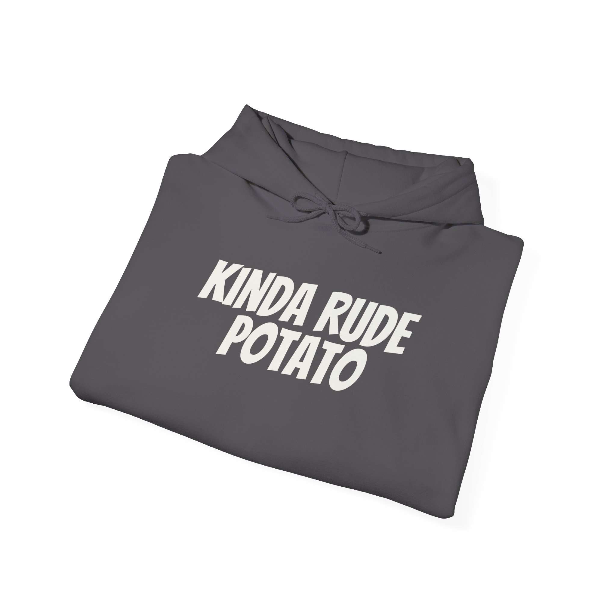 Kinda Rude Potato Hoodie | Funny Sarcastic Hoodie | Gift for Introverts - White Text - Hoodie - Image 16