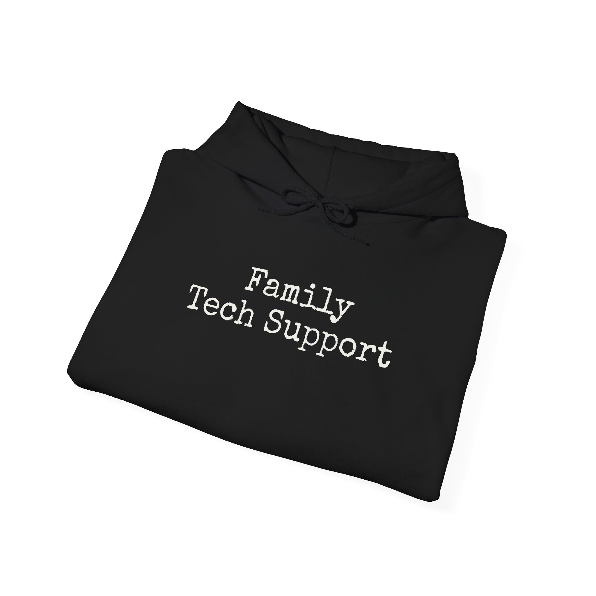 Family Tech Support Hoodie | Funny Sarcastic Hoodie | Gift for Coders - White Text - Hoodie - Image 4