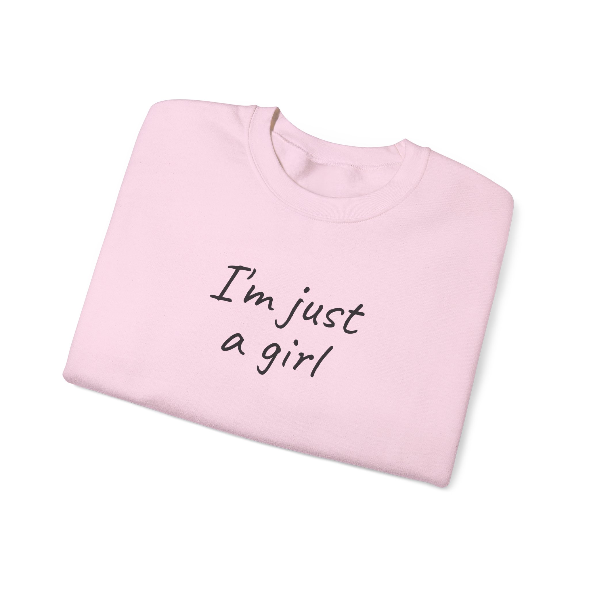 I'm Just A Girl Sweatshirt | Funny Sarcastic Sweatshirt | Gift for Gen Z - Black Text - Sweatshirt - Image 15