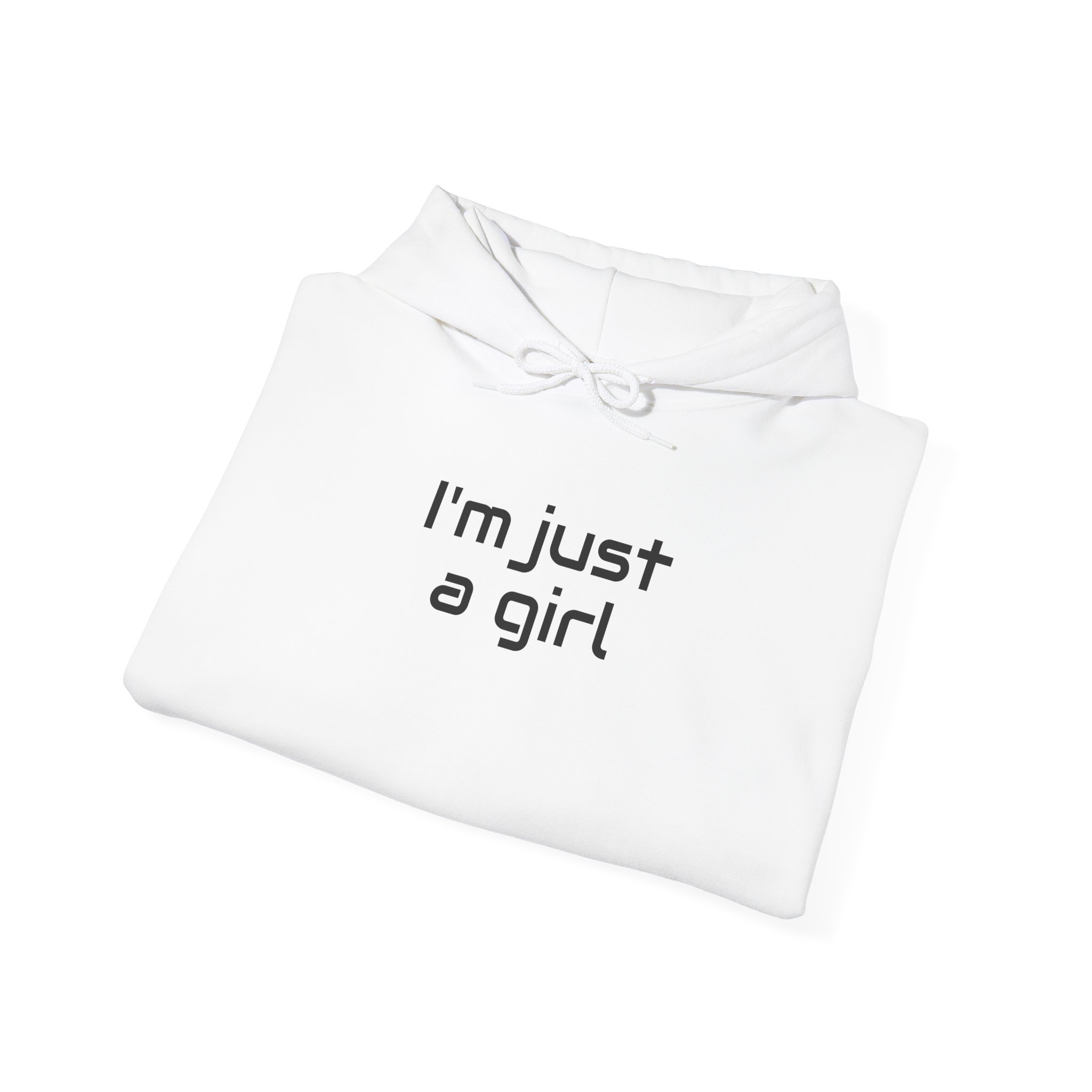 I Just A Girl Hoodie | Funny Sarcastic Hoodie | Gift for Gen Z - Black Text - Hoodie - Image 4