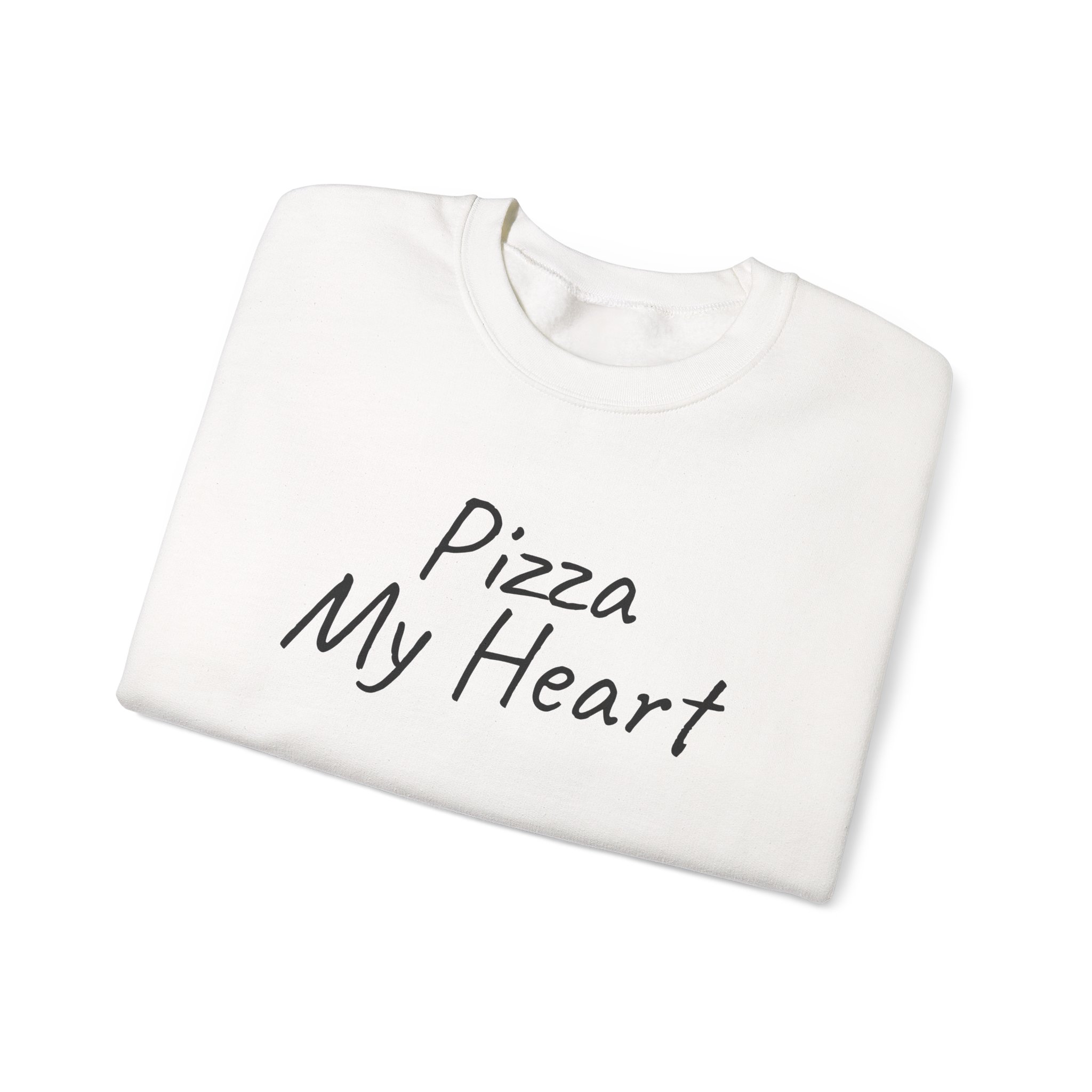 Pizza My Heart Sweatshirt | Cute Toddler Sweatshirt | Gift for Pizza Lover - Black Text - Sweatshirt - Image 3