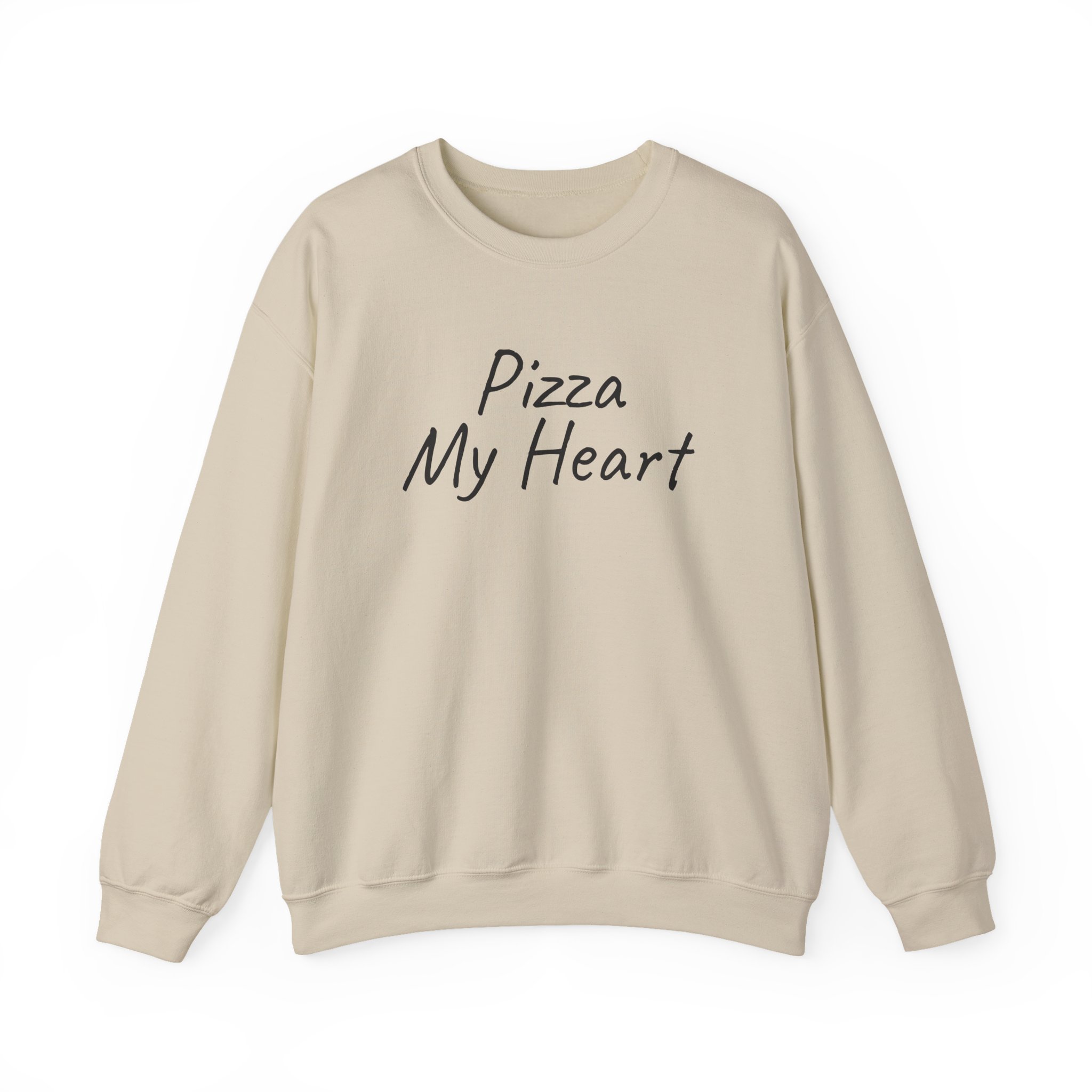 Pizza My Heart Sweatshirt | Cute Toddler Sweatshirt | Gift for Pizza Lover - Black Text - Sweatshirt - Image 5