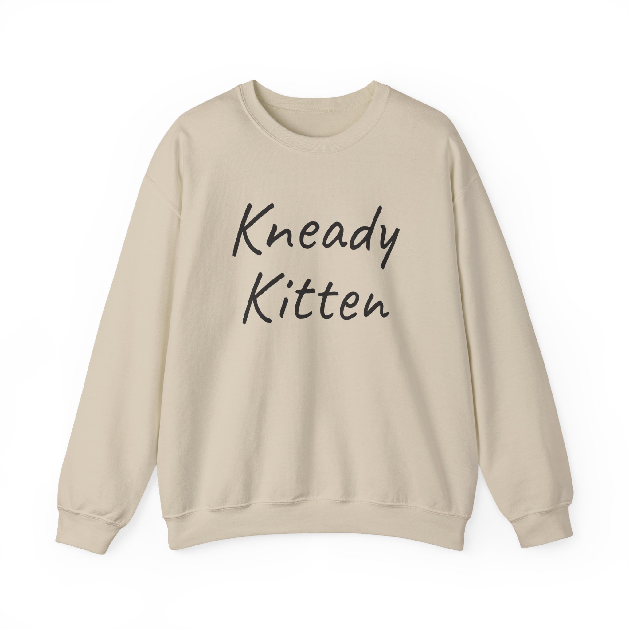 Kneady Kitten Sweatshirt | Funny Sarcastic Sweatshirt | Gift for Pet Lovers - Black Text - Sweatshirt - Image 5