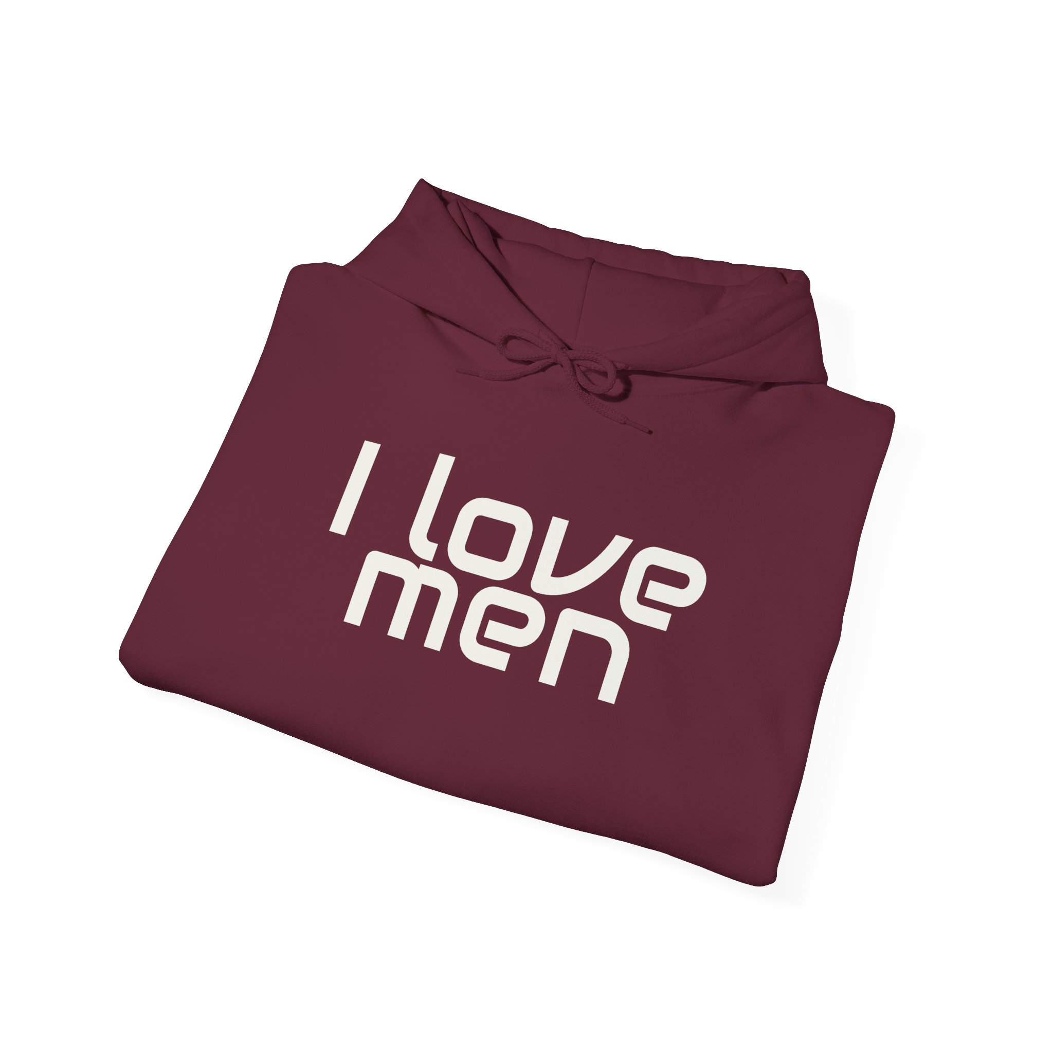 I Love Men Hoodie | Funny Sarcastic Hoodie | Gift for Best Friend - White Text - Hoodie - Image 8