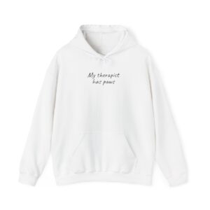 My Therapist Has Paws Hoodie (Black Print)