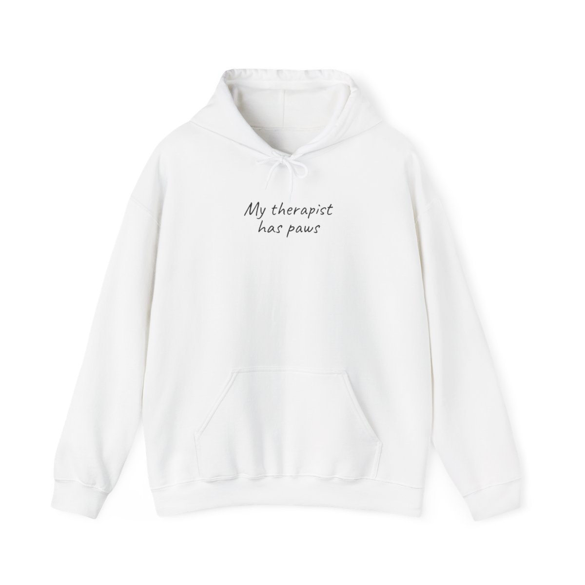 My Therapist Has Paws Hoodie (schwarzer Druck)
