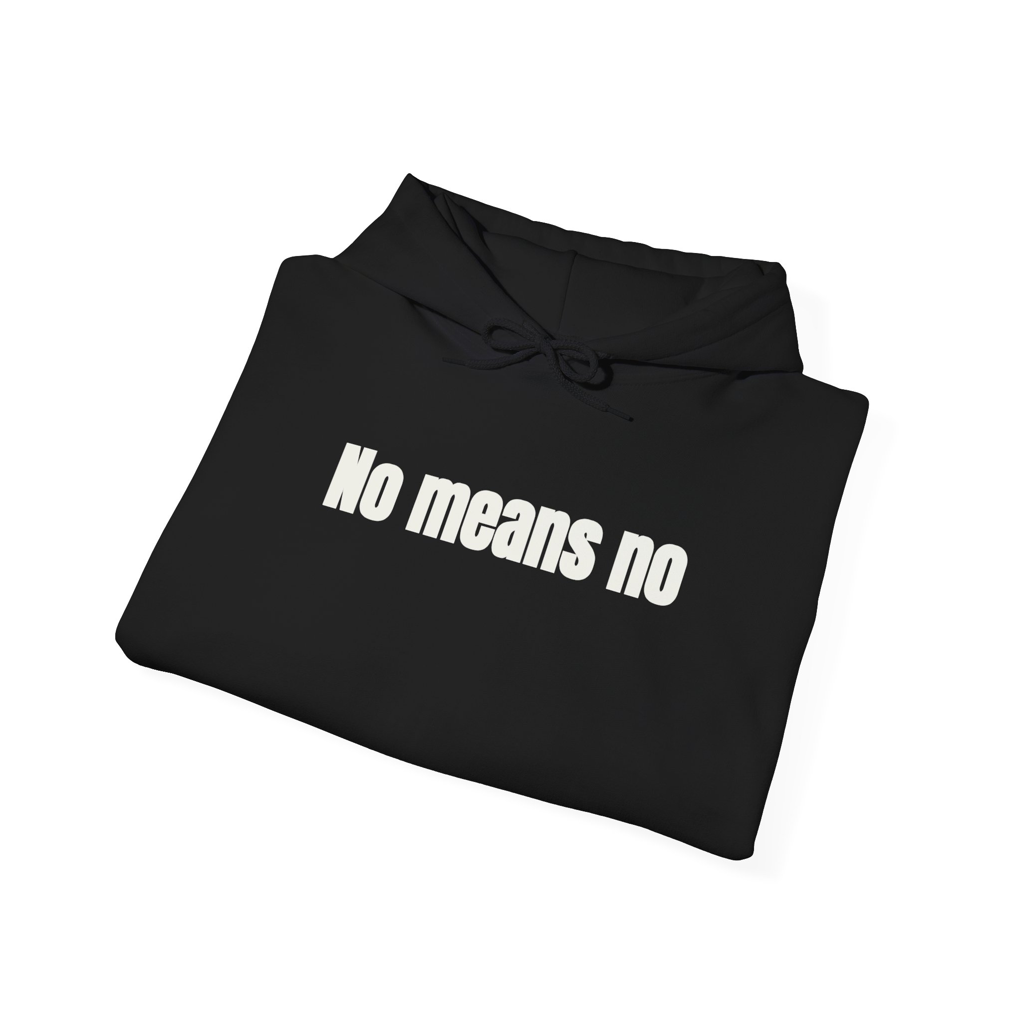 No Means No Hoodie (White Print) – Bild 4
