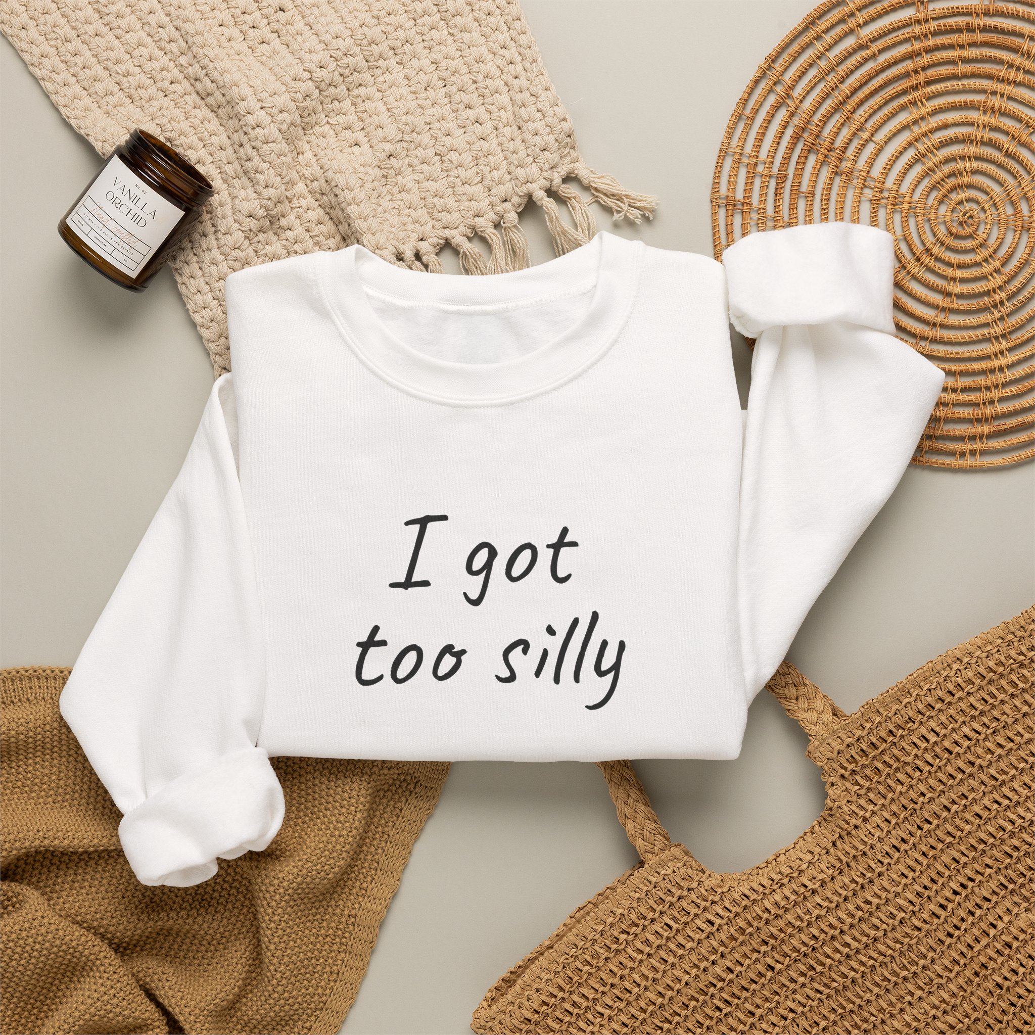 I Got Too Silly Sweatshirt (Black Print) - Image 4