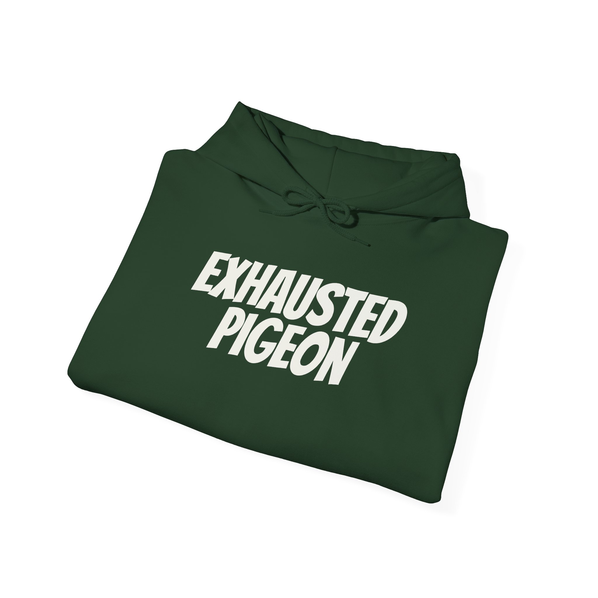 Exhausted Pigeon Hoodie (White Print) - Image 12