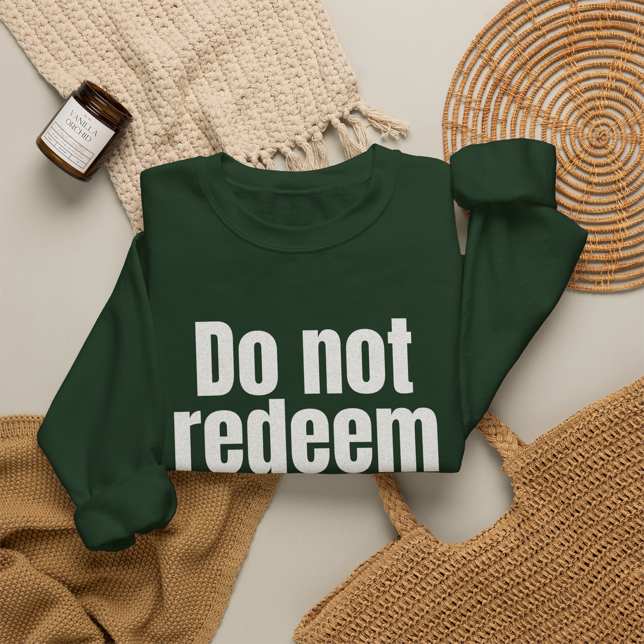 Do Not Redeem Sweatshirt | Funny Internet Sweatshirt | Gift for Meme Lover - White Text - Sweatshirt - Image 12