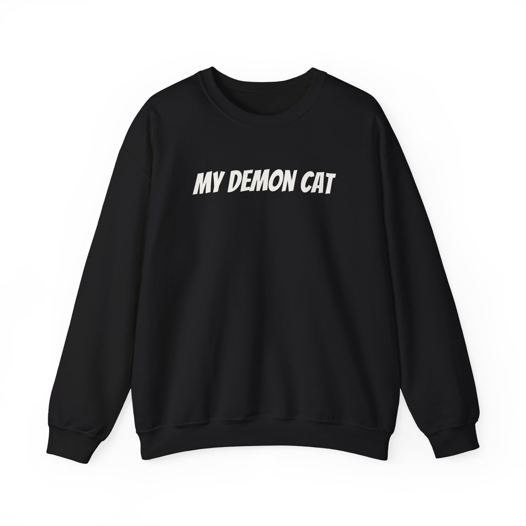 My Demon Cat Sweatshirt | Funny Sarcastic Sweatshirt | Gift for Pet Owner - White Text - Sweatshirt