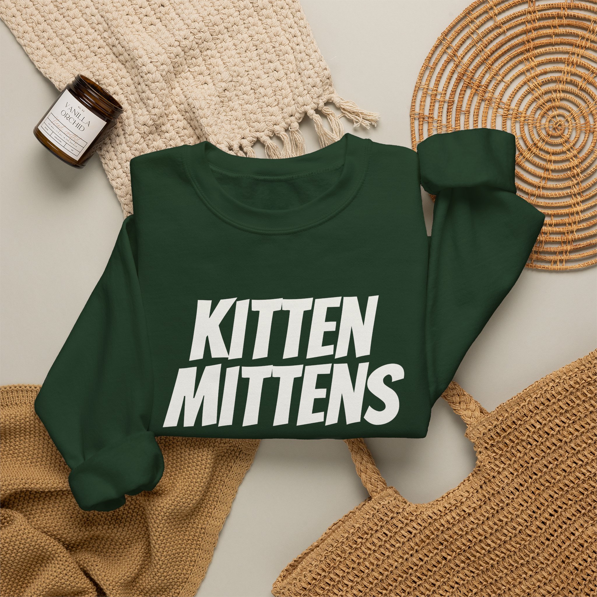 Kitten Mittens Sweatshirt | Funny Sarcastic Sweatshirt | Gift for Sitcom Fans - White Text - Sweatshirt - Image 12