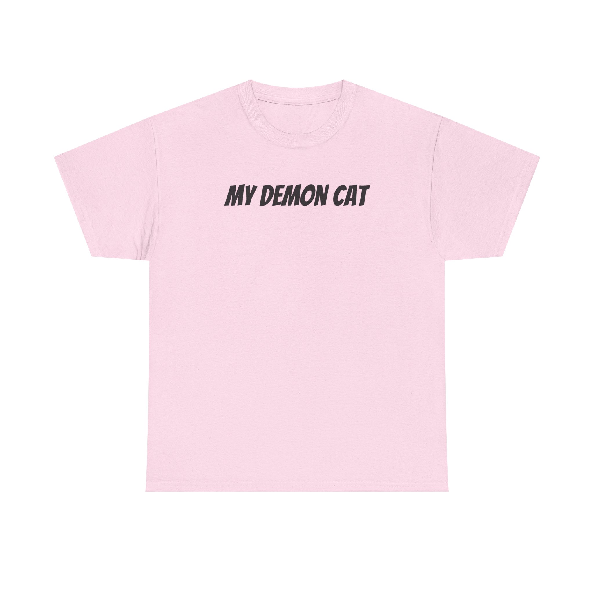 My Demon Cat Shirt | Funny Sarcastic Tee | Gift for Pet Owner - Black Text - T-Shirt - Image 9